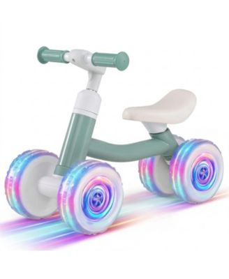 Baby Balance Bike with Light-Up Wheels and Adjustable Seat and Handlebar, 55 lb. Capacity, Ages 1-3