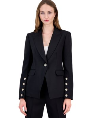 Women's One Button Peak Lapel Blazer