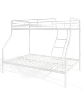 Twin Over Full Bunk Bed with Ladder and Full-Length Guardrails