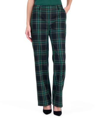 Women's Plaid Flare Pants