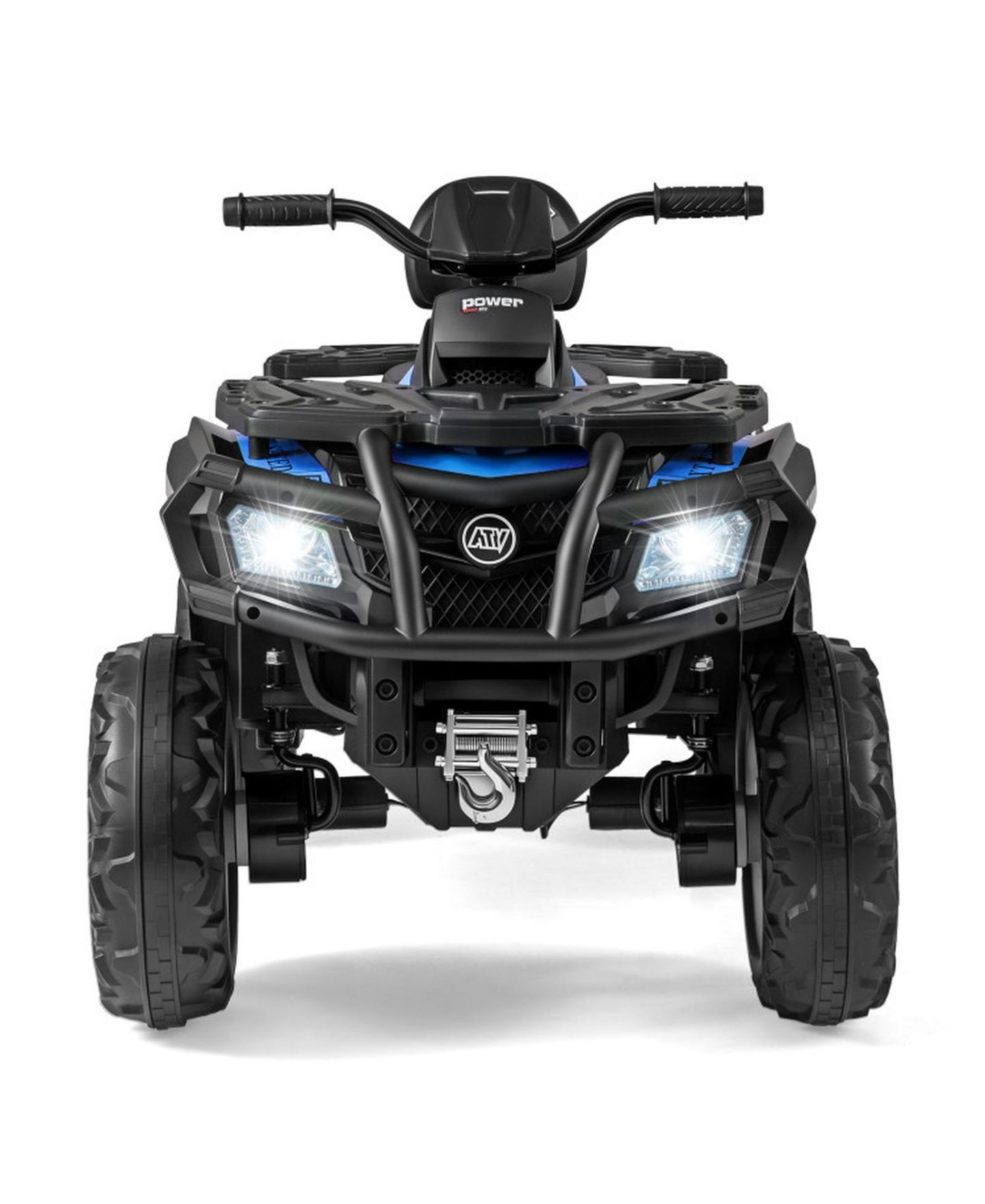 Детская игрушка HONGGE 24V 2-Seater Kids Ride-On ATV with Four Motors and LED Lights, Ages 3-8, цвет: Тёмно-синий — фото 1