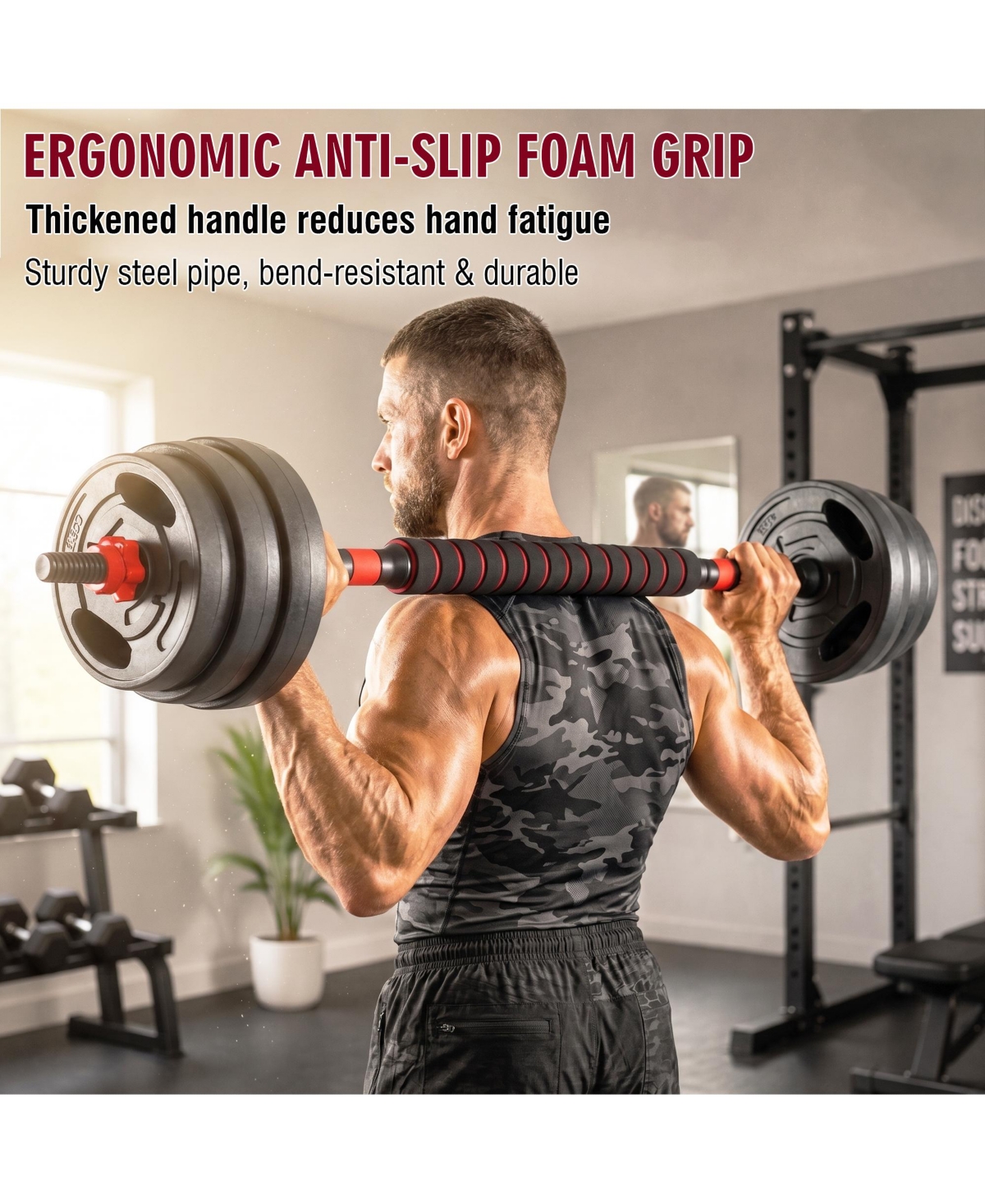 Zeny 66LB Adjustable Dumbbell Set, 4-in-1 Convertible Weights, Dumbbells, Barbell, Kettlebells for Home Gym Workouts