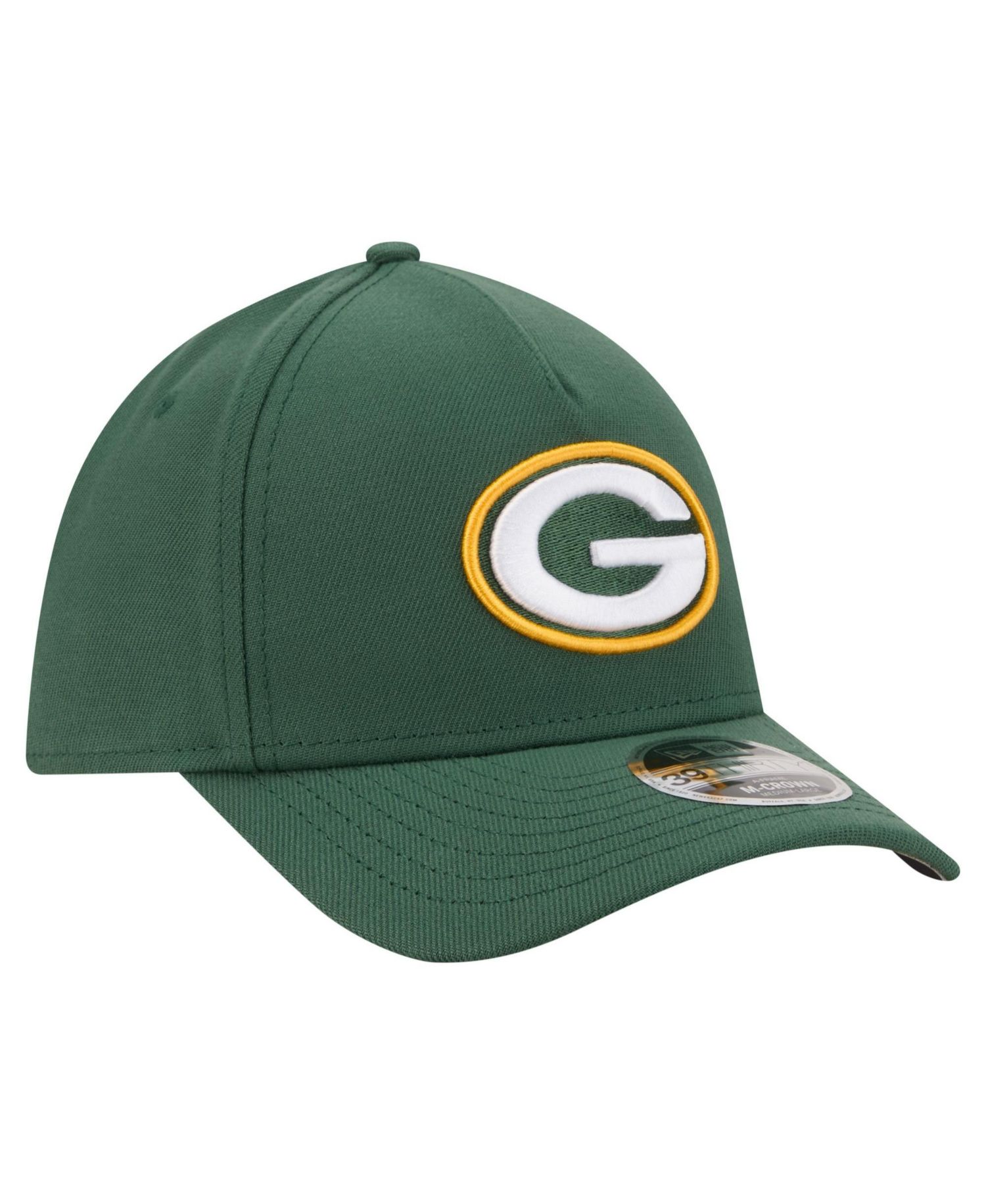 Men's Green Green Bay Packers 39THIRTY M-Crown A-Frame Stretch Hat