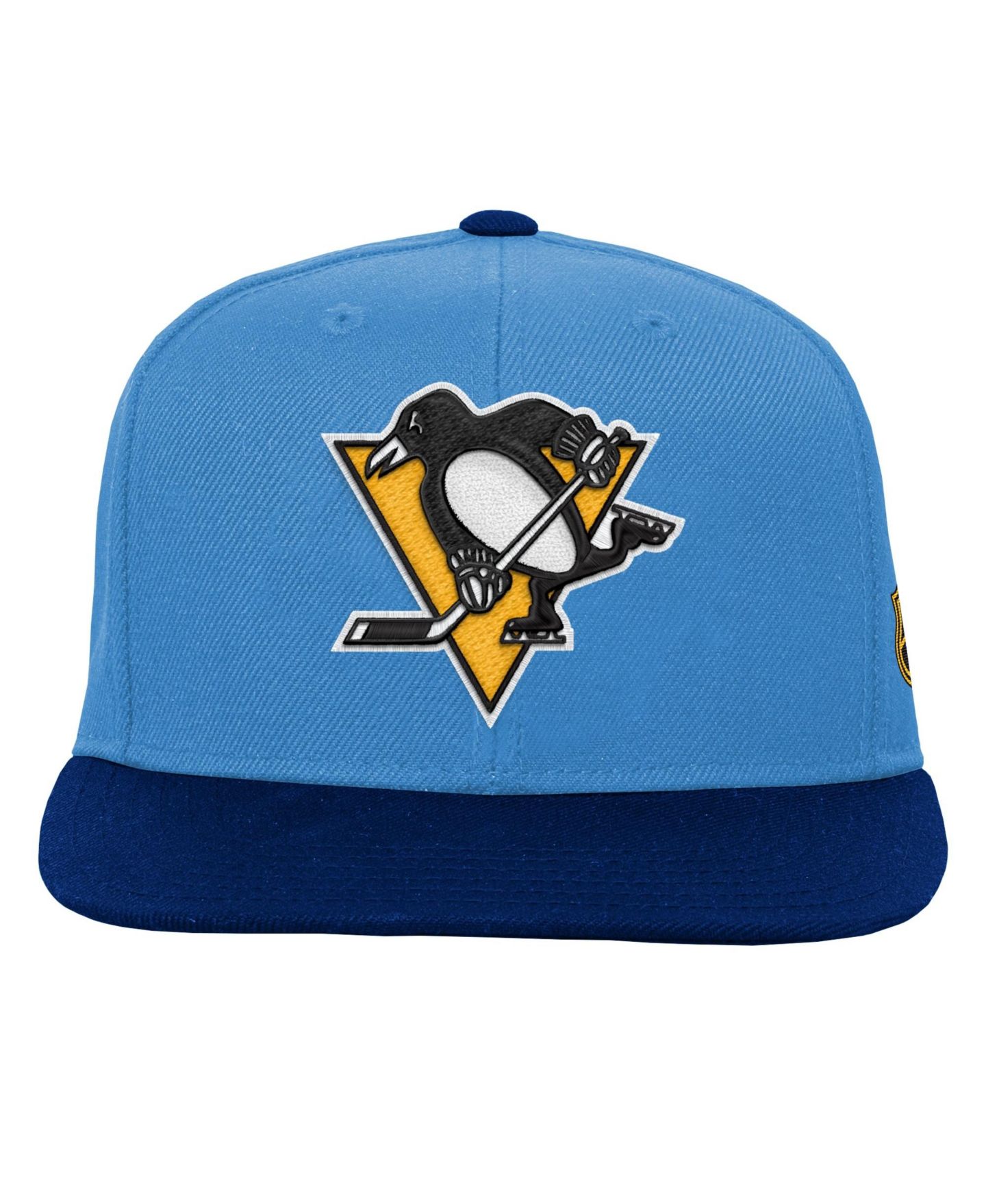Детская кепка Mitchell & Ness Light Blue/Navy Pittsburgh Penguins Legendary Snapback Hat — фото 2
