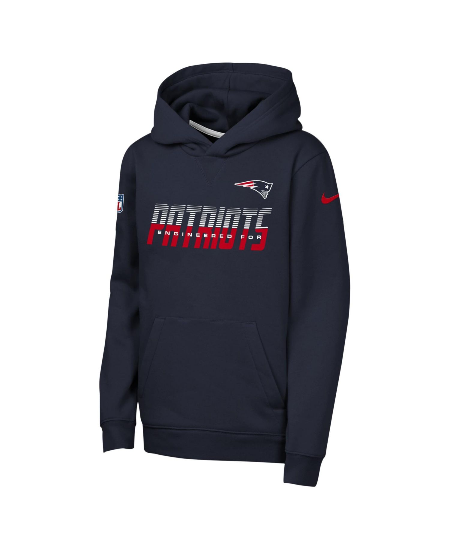 Big Boys and Girls Navy New England Patriots Sideline Dri-FIT Hoodie