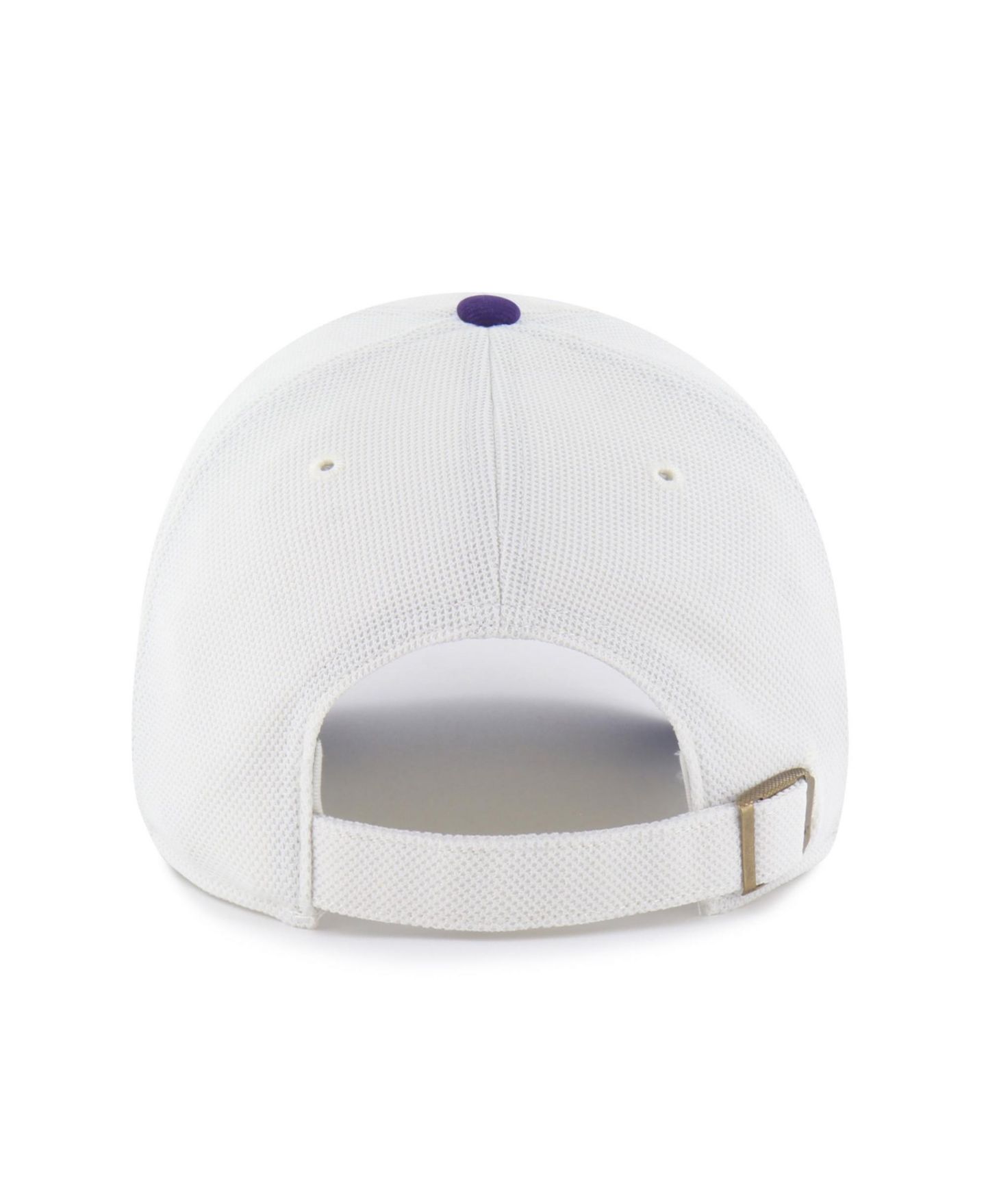 Кепка '47 Brand White/Purple Washington Huskies Pique Patch Clean Up Adjustable Hat — фото 2