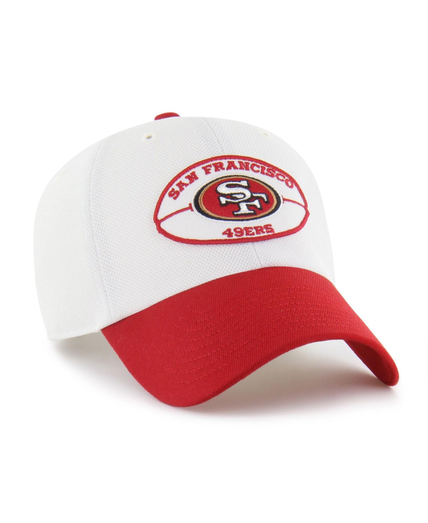 Men's '47 White/Scarlet San Francisco 49ers Pique Patch Clean Up Adjustable Hat