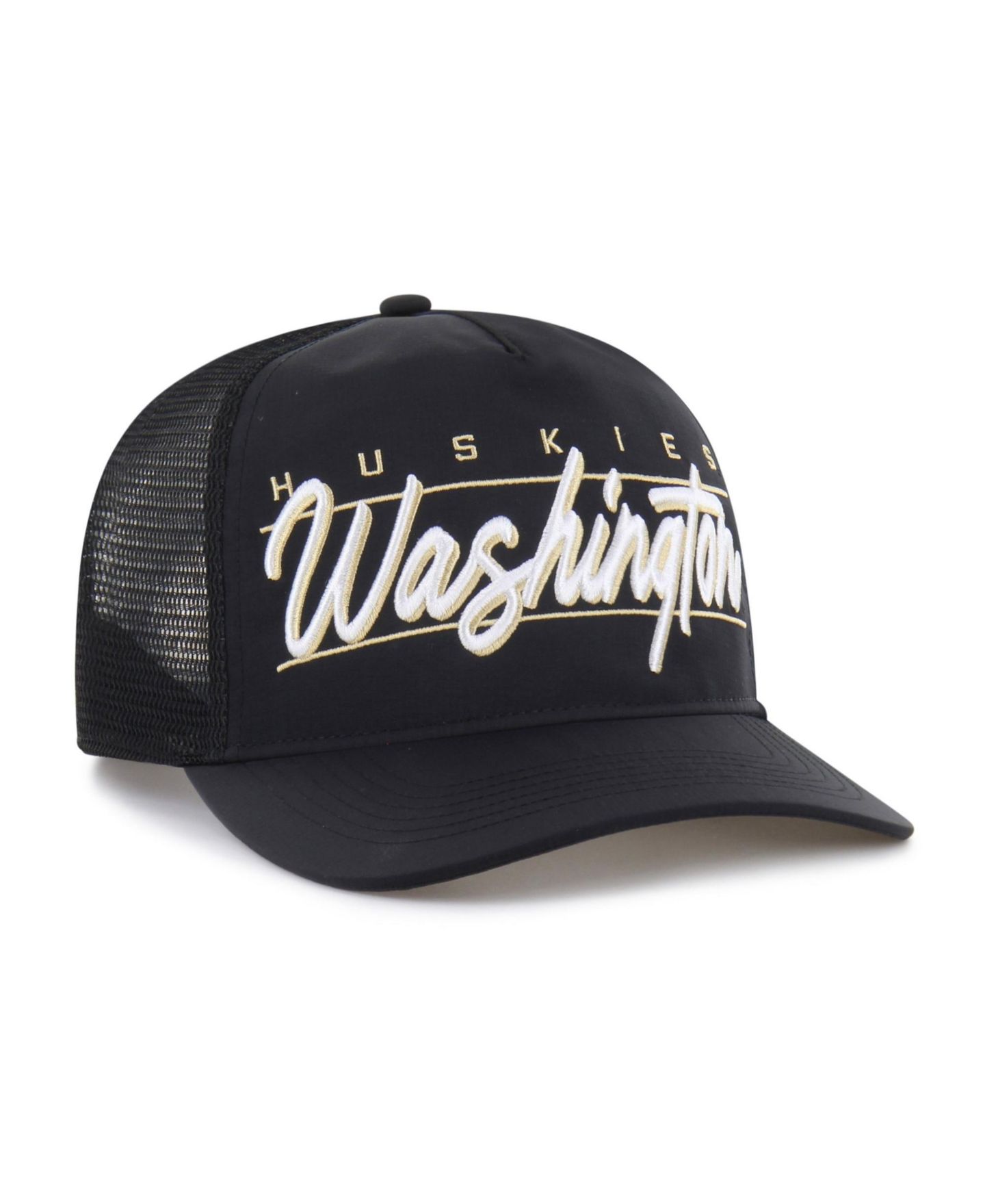 Кепка '47 Brand Black Washington Huskies brrr° Condor Mesh Hitch Adjustable Hat — фото 2