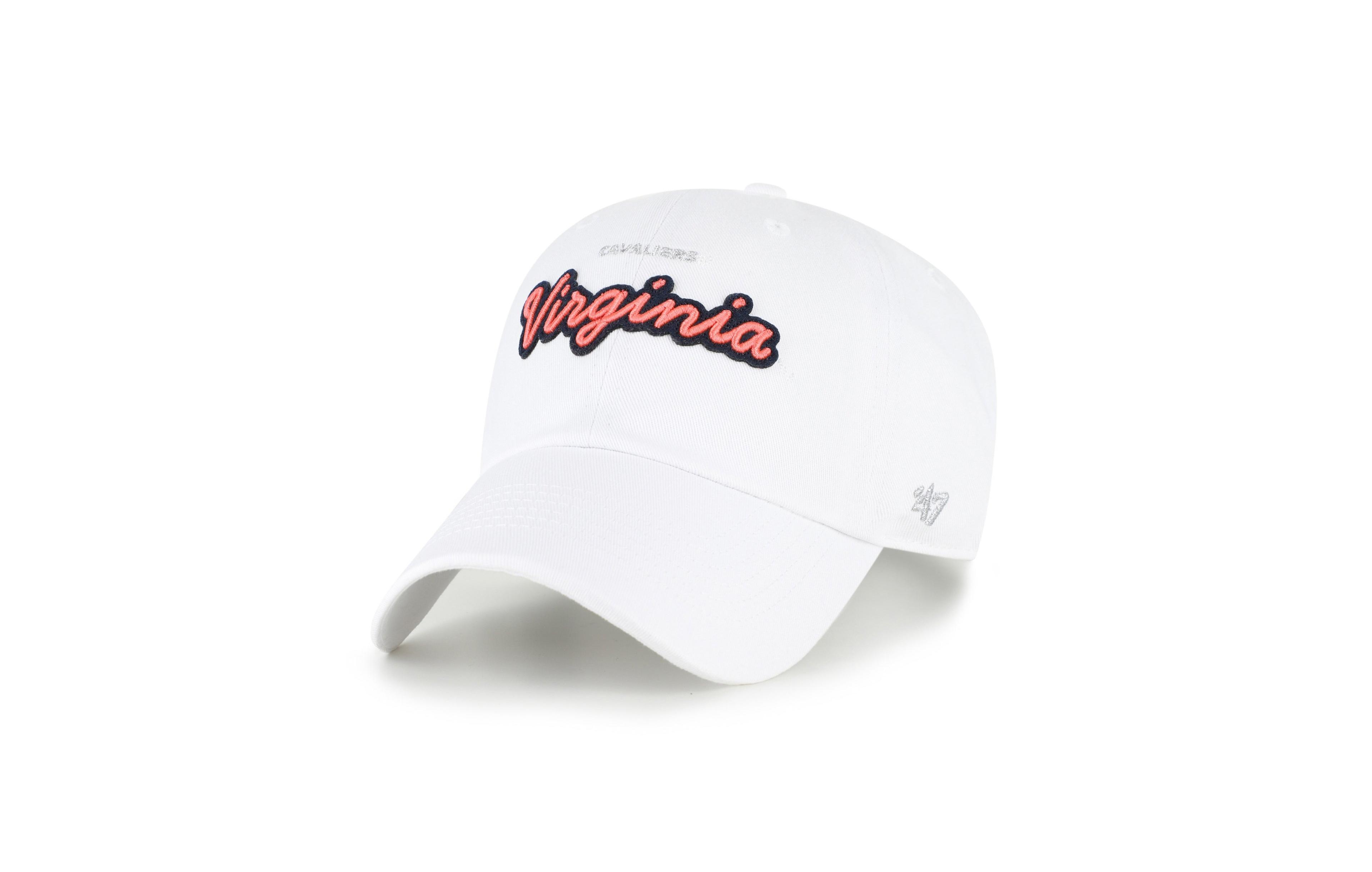 '47 Brand Women's White Virginia Cavaliers Trendy Script Clean Up Adjustable Hat