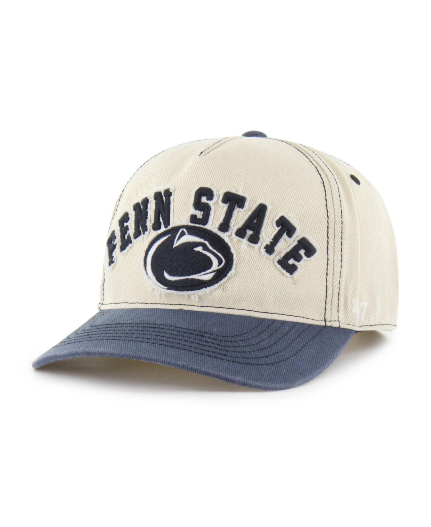 Men's and Women's '47 Tan/Navy Penn State Nittany Lions Well-Worn Calderwood Hitch Adjustable Hat
