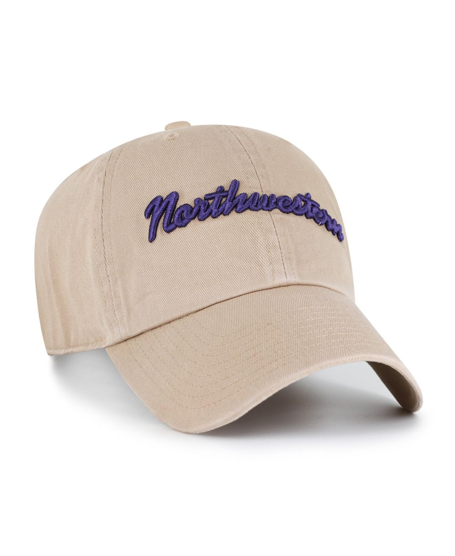 Men's '47 Khaki Northwestern Wildcats Vault Clean Up Adjustable Hat