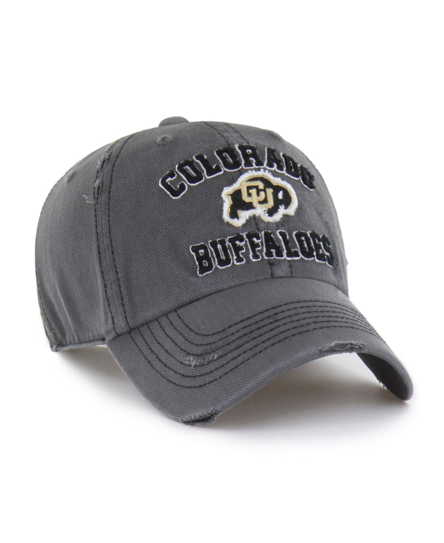 Men's and Women's '47 Charcoal Colorado Buffaloes Well-Worn Seymore Clean Up Adjustable Hat