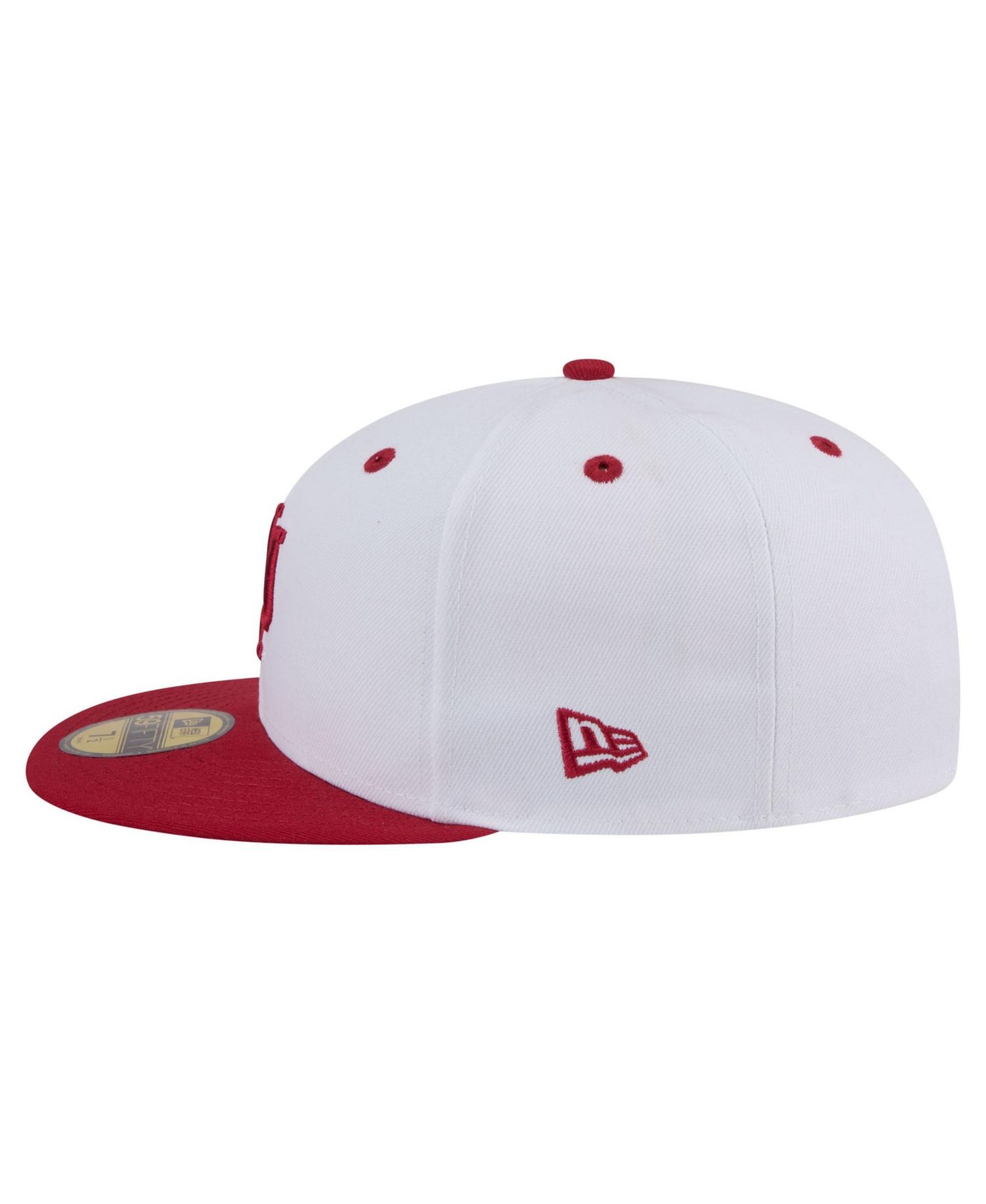 Men's White/Crimson Indiana Hoosiers On-Field Baseball Fitted Hat