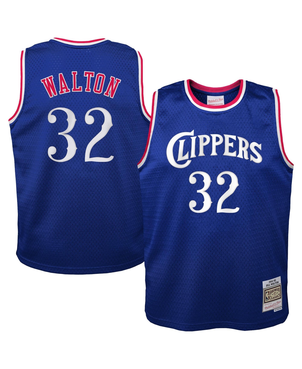 Mitchell & Ness Big Boys and Girls Bill Walton Royal La Clippers 1984/85 Hardwood Classics Swingman Jersey