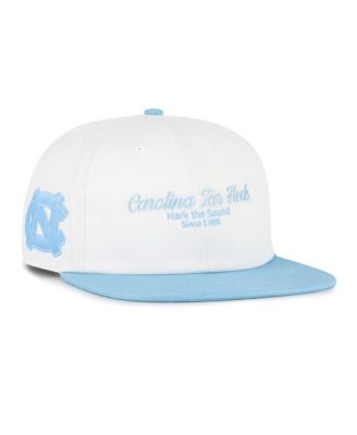 Men's '47 White/Carolina Blue North Carolina Tar Heels Script Stack Relaxed Captain Adjustable Hat