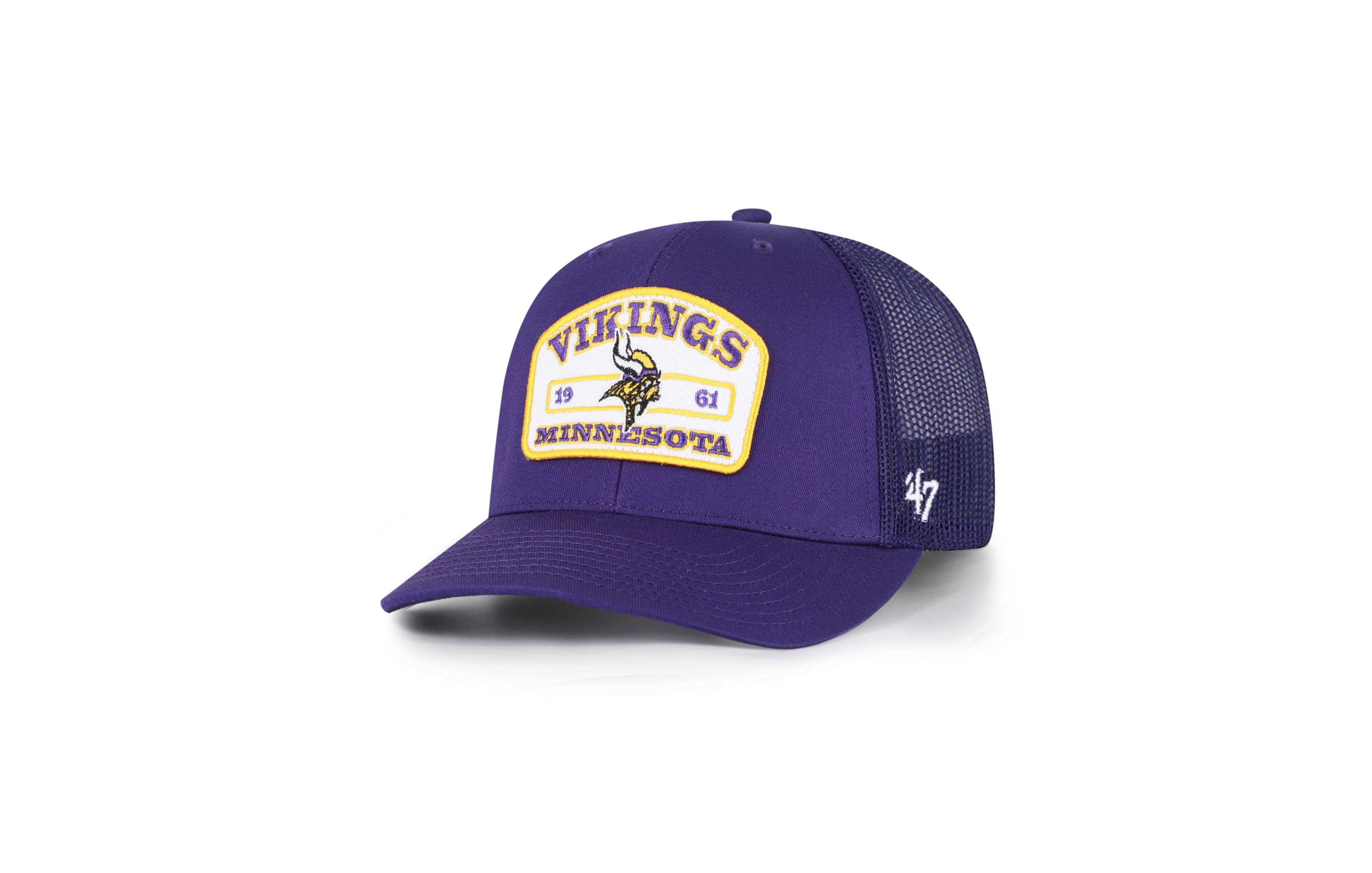 '47 Brand Men's Purple Minnesota Vikings Roadway Adjustable Trucker Hat