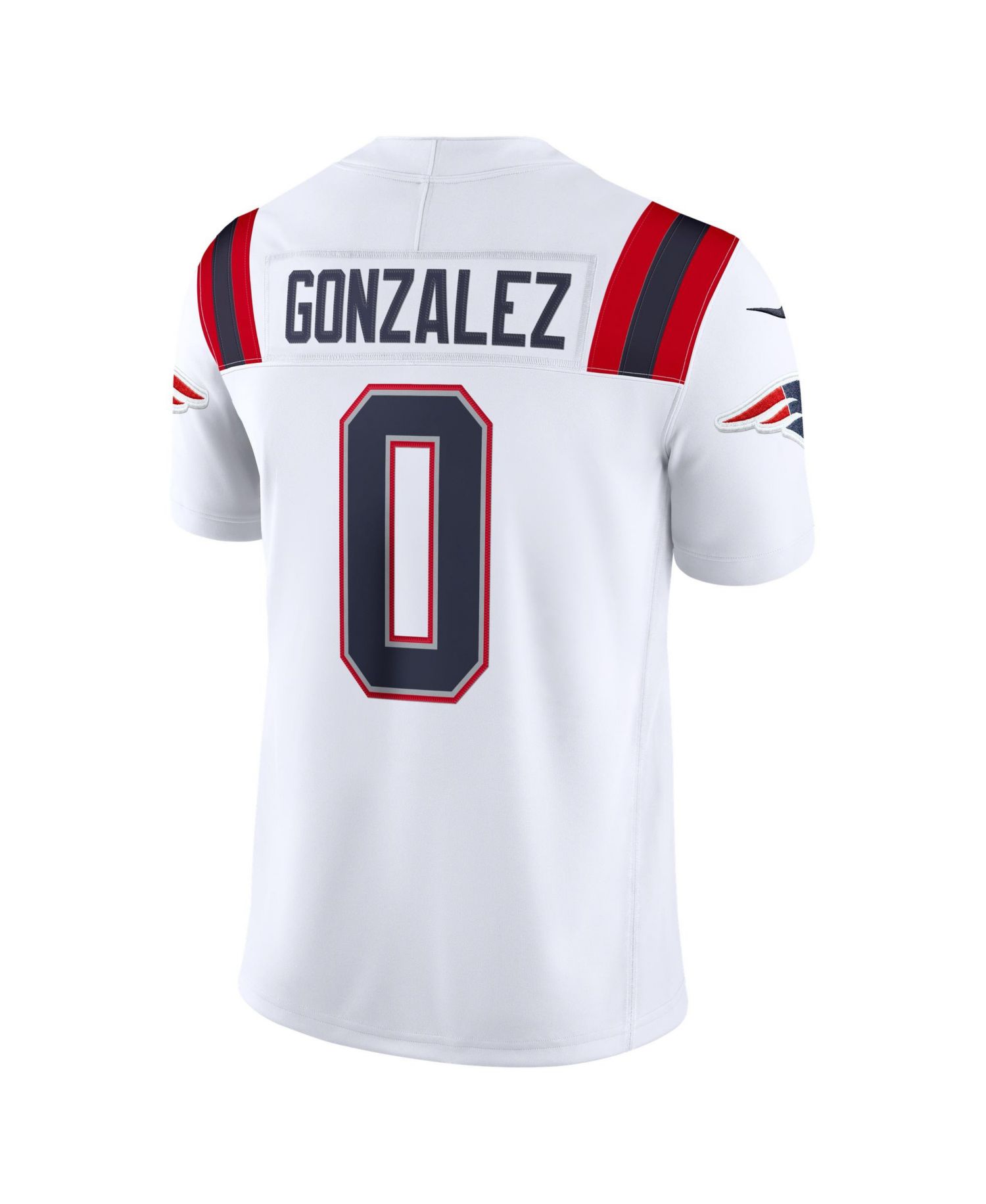Men's Christian Gonzalez White New England Patriots Vapor F.U.S.E. Stitched Limited Jersey