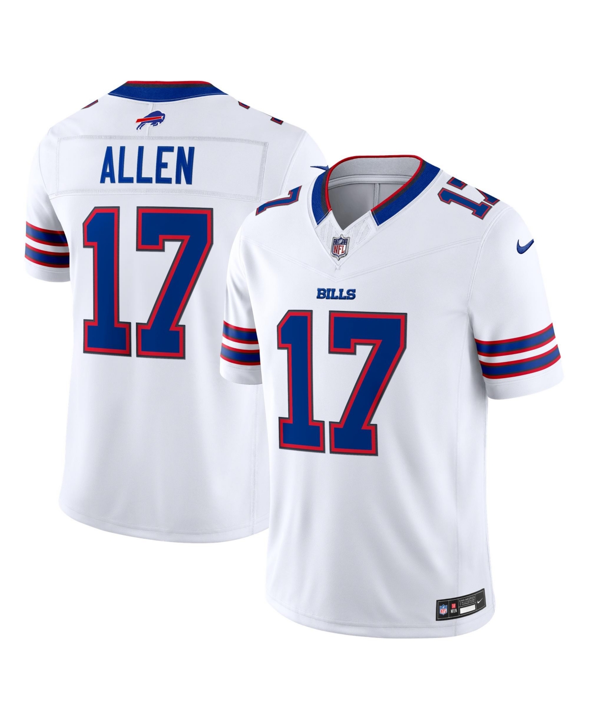 Nike Men's Josh Allen White Buffalo Bills Vapor F.u.s.e. Stitched Limited Jersey - White