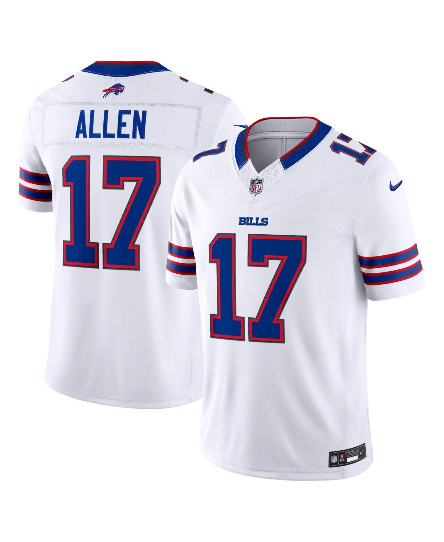 Men's Josh Allen White Buffalo Bills Vapor F.U.S.E. Stitched Limited Jersey