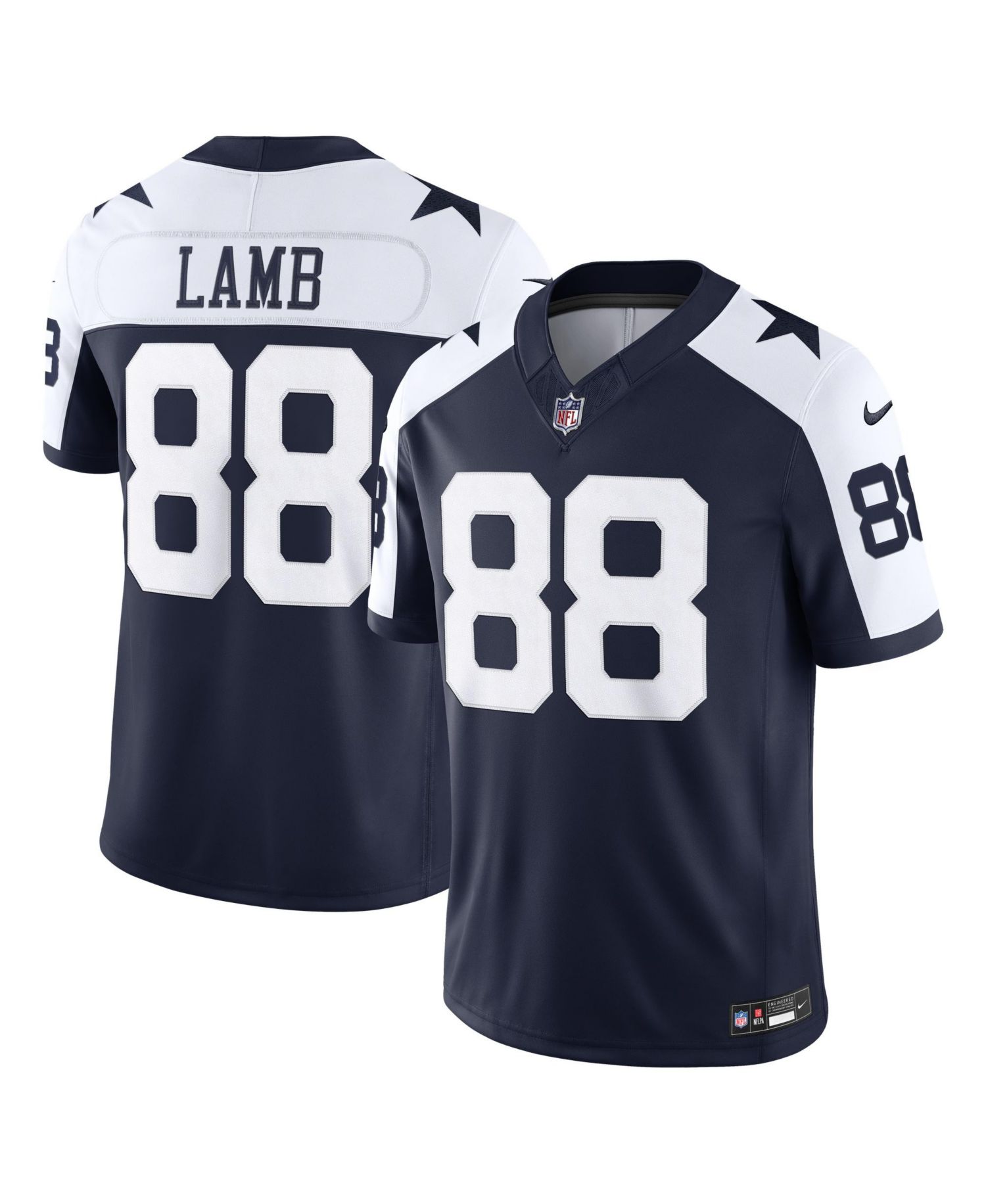 Men's CeeDee Lamb Navy Dallas Cowboys Alternate Vapor F.U.S.E. Stitched Limited Jersey