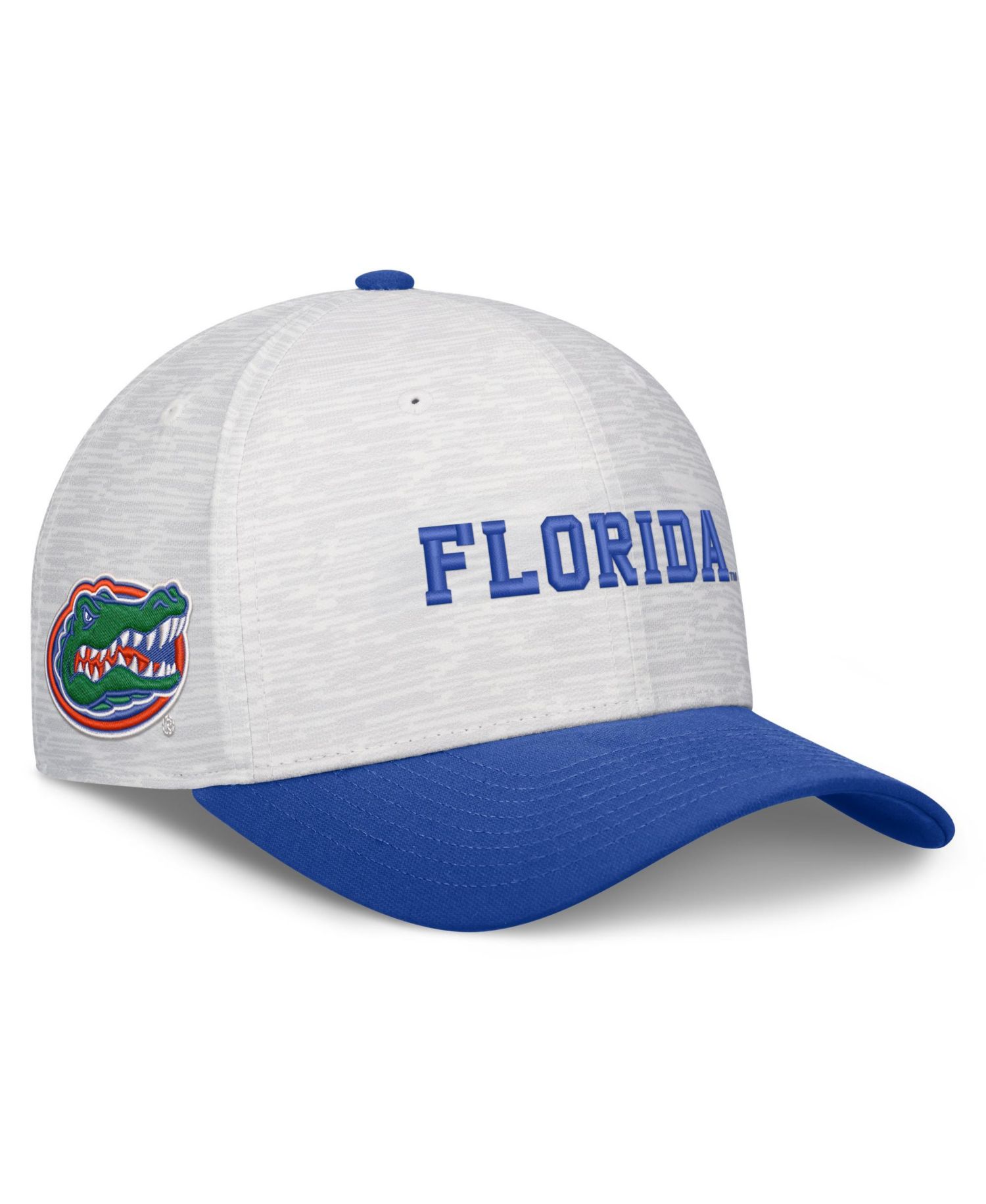Men's and Women's White/Royal Florida Gators Primetime Rise Adjustable Hat