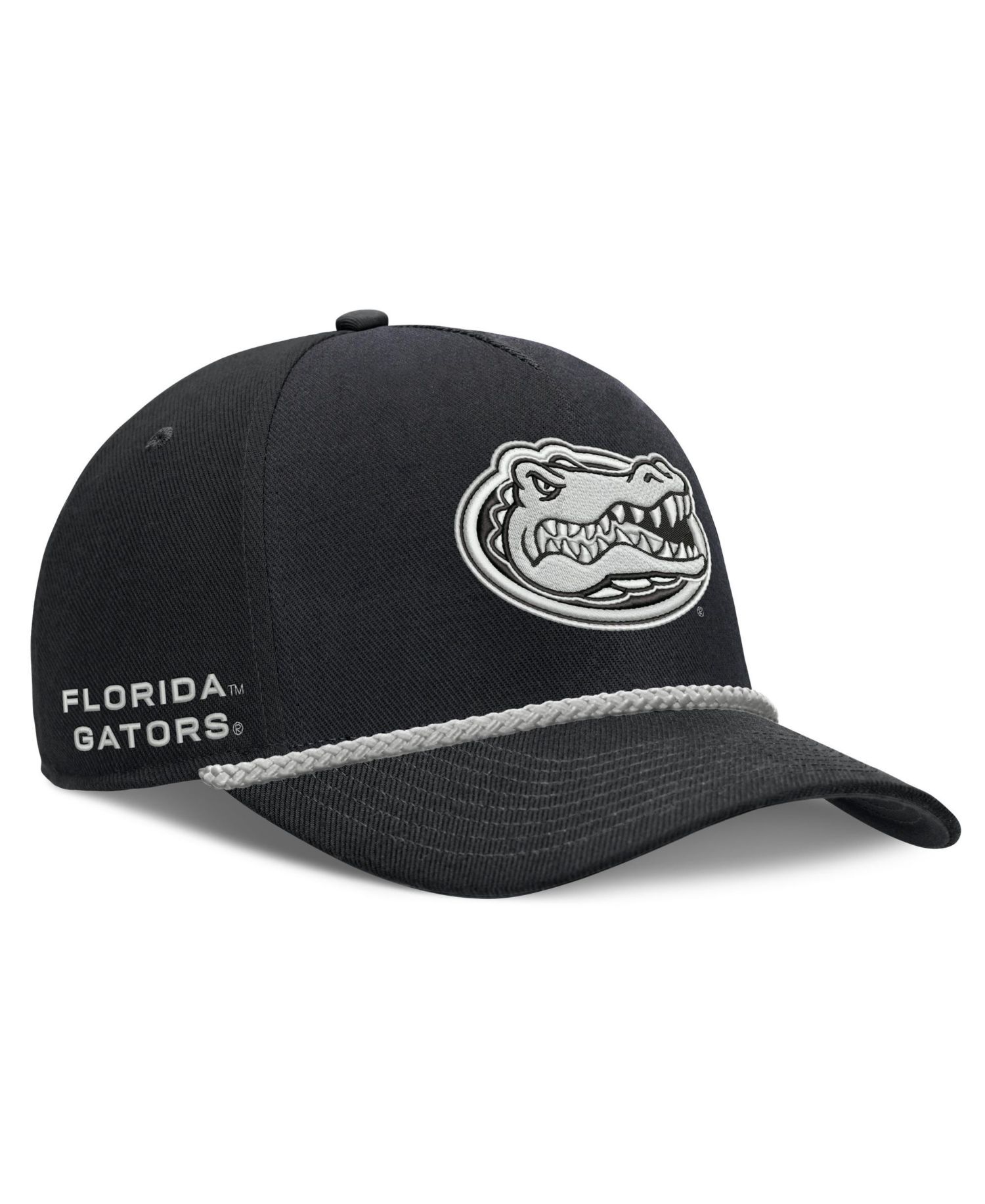 Men's and Women's Black Florida Gators Rope Rise Adjustable Hat