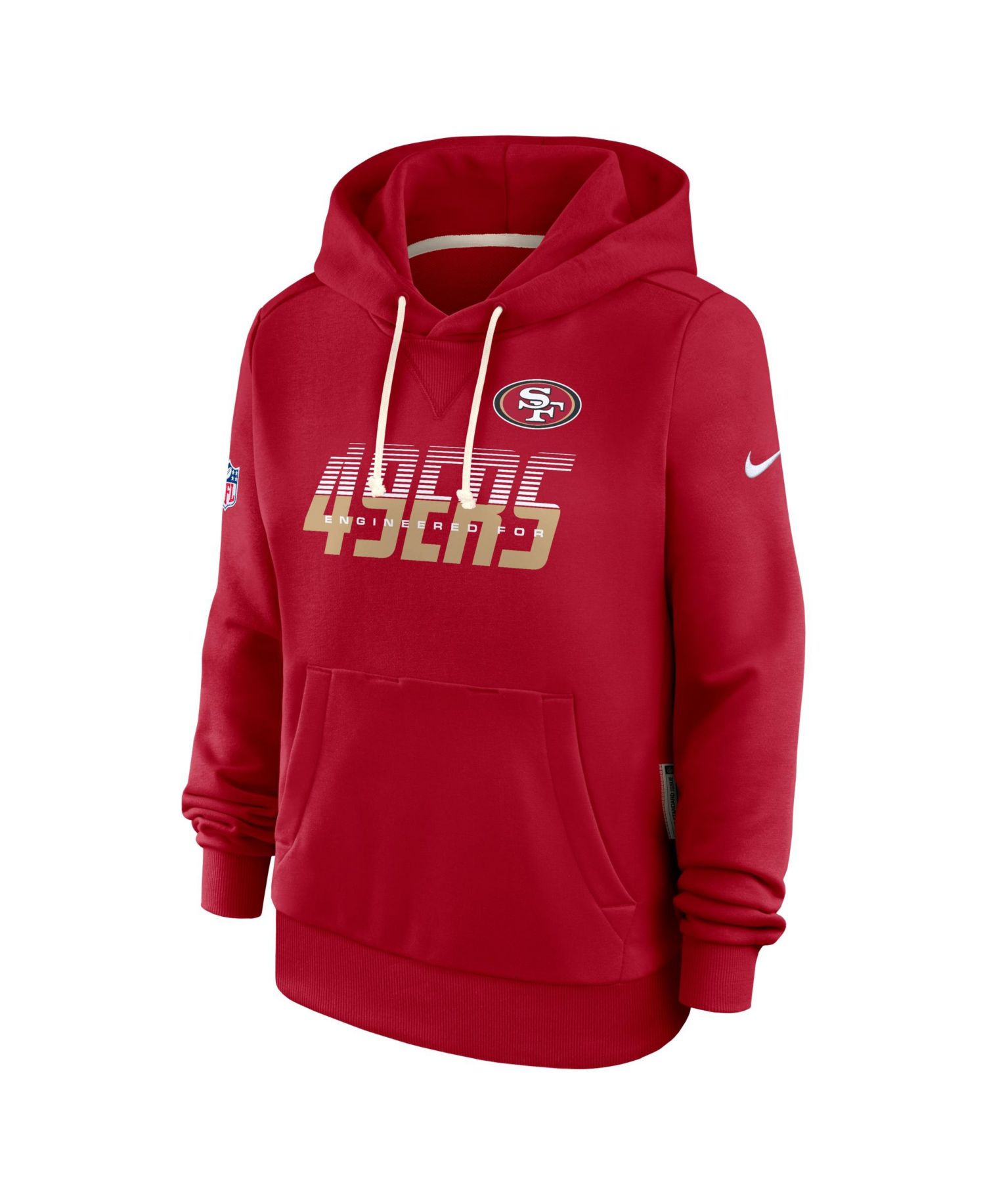 Women's Scarlet San Francisco 49ers Sideline Standard Issue Dri-FIT Hoodie