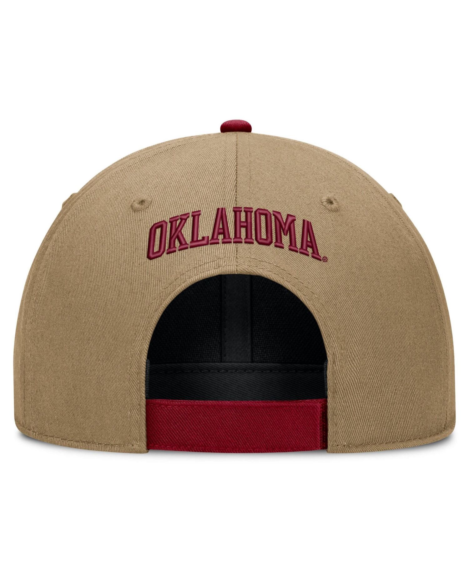 Men's and Women's Beige/Crimson Oklahoma Sooners Primetime Rise Dri-FIT Adjustable Hat