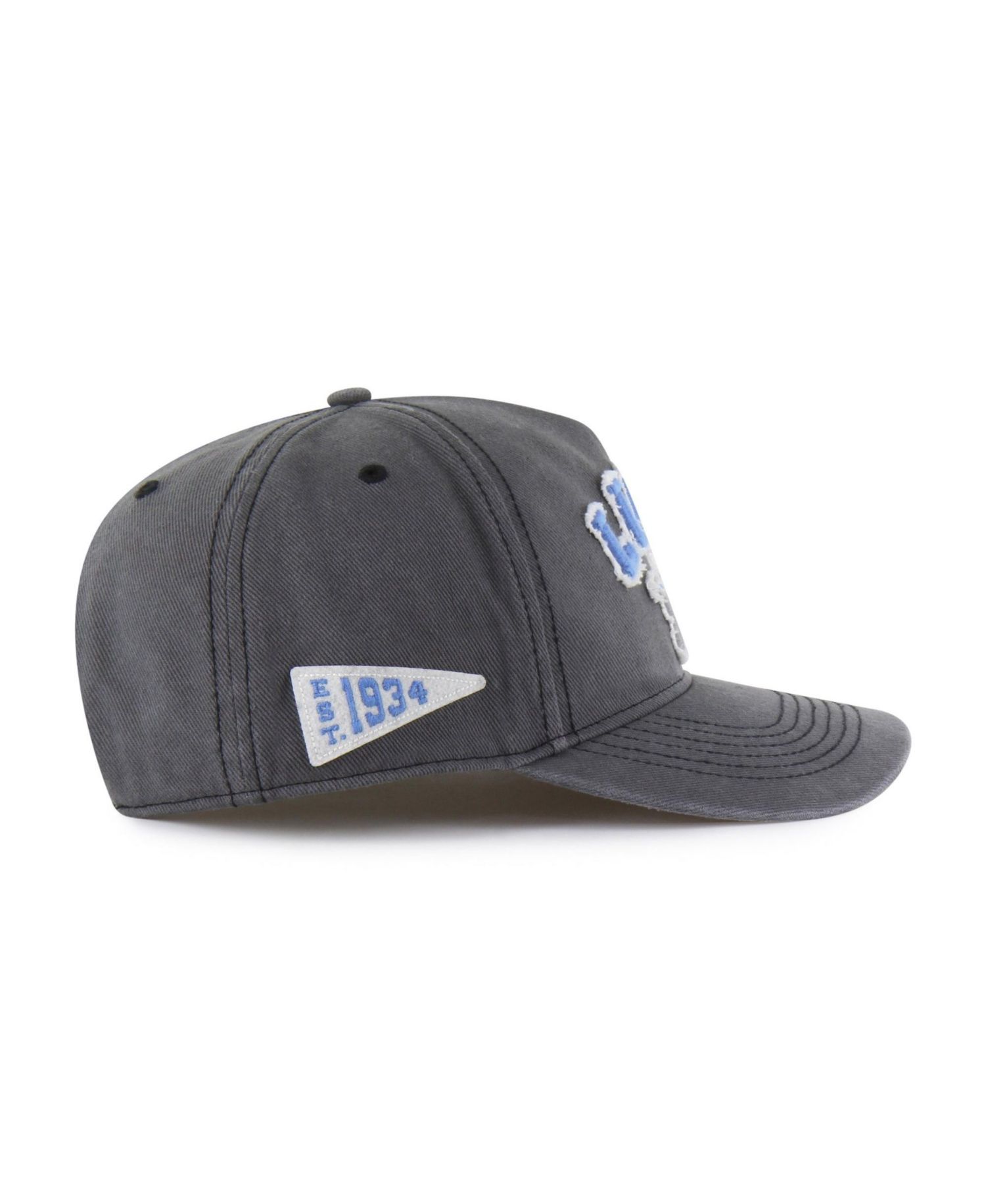 Men's '47 Charcoal Detroit Lions Calderwood Well Worn Hitch Adjustable Hat