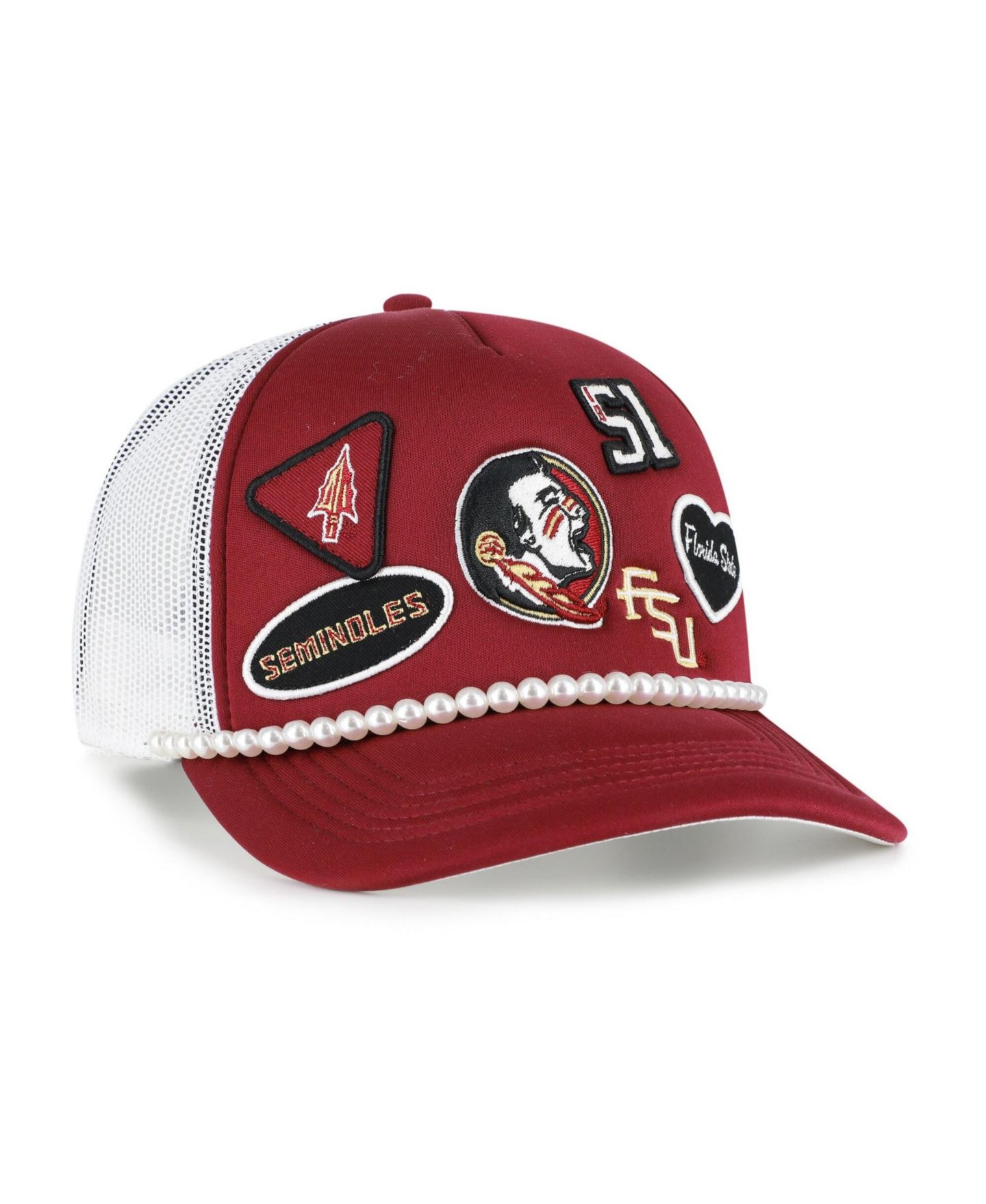 Мужская кепка '47 Brand Garnet/White Florida State Seminoles Rally On Hitch Adjustable Hat — фото 3