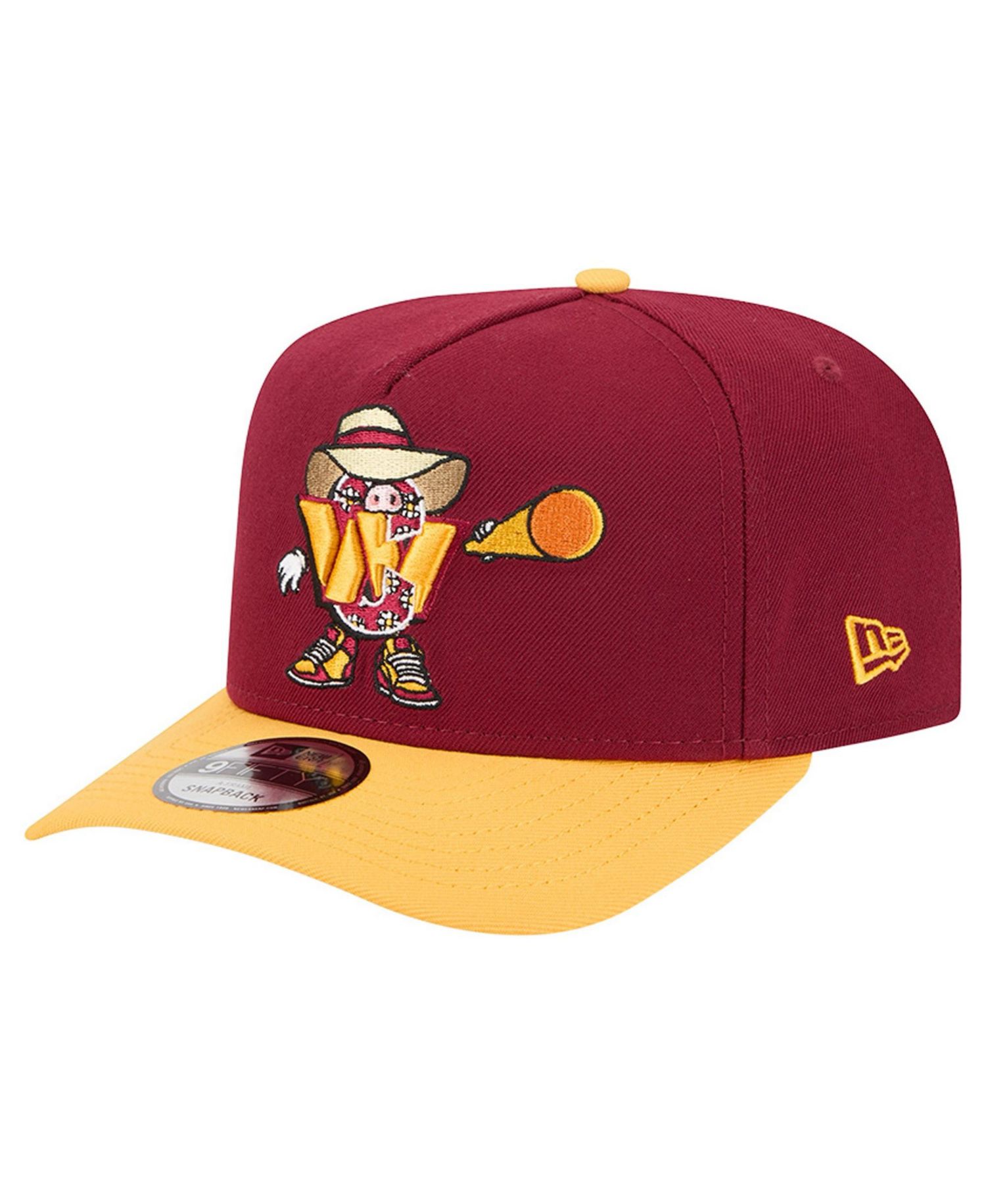 Men's Burgundy/Gold Washington Commanders Cartoon A-Frame 9FIFTY Snapback