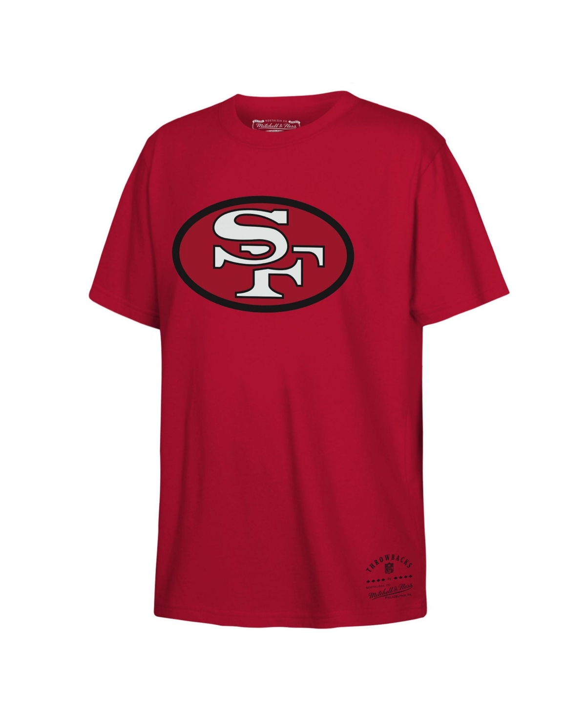 Mitchell & Ness Big Boys and Girls Scarlet San Francisco 49ers Retro Logo T-Shirt
