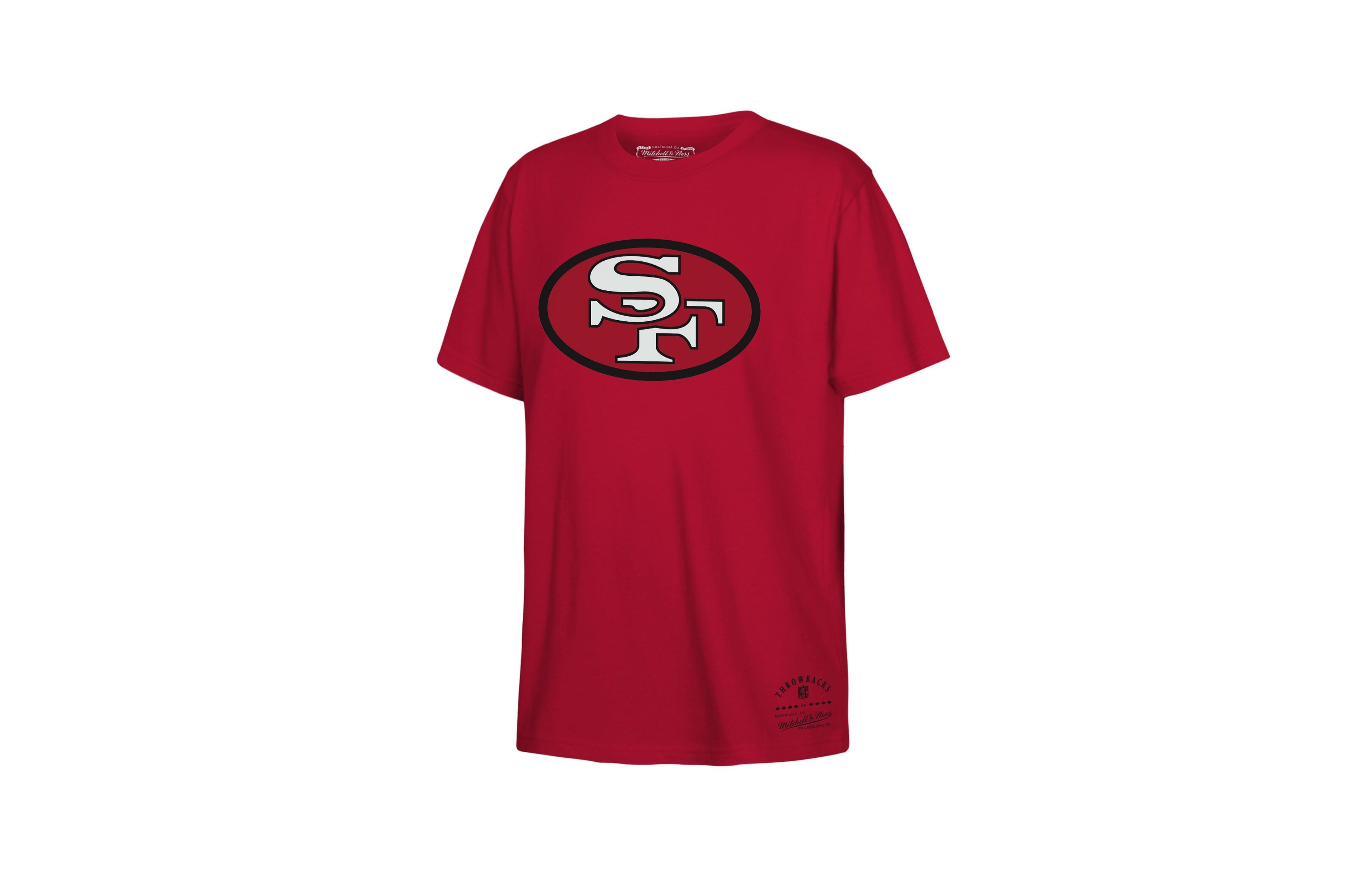 Mitchell & Ness Big Boys and Girls Scarlet San Francisco 49ers Retro Logo T-Shirt