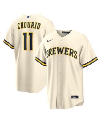 Men's Jackson Chourio Cream Milwaukee Brewers Home Replica Jersey