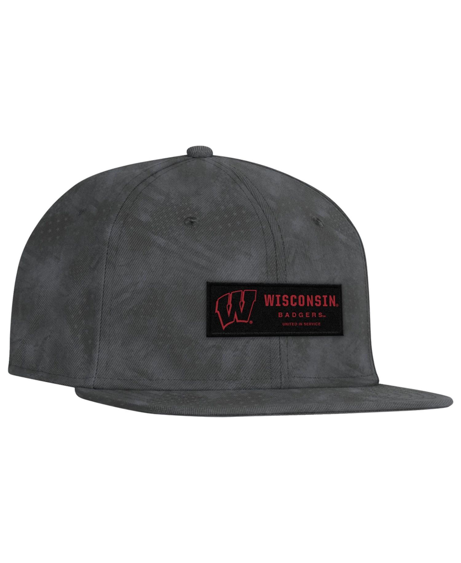 Men's Charcoal Wisconsin Badgers Freedom Collection ArmourFuse Snapback Hat