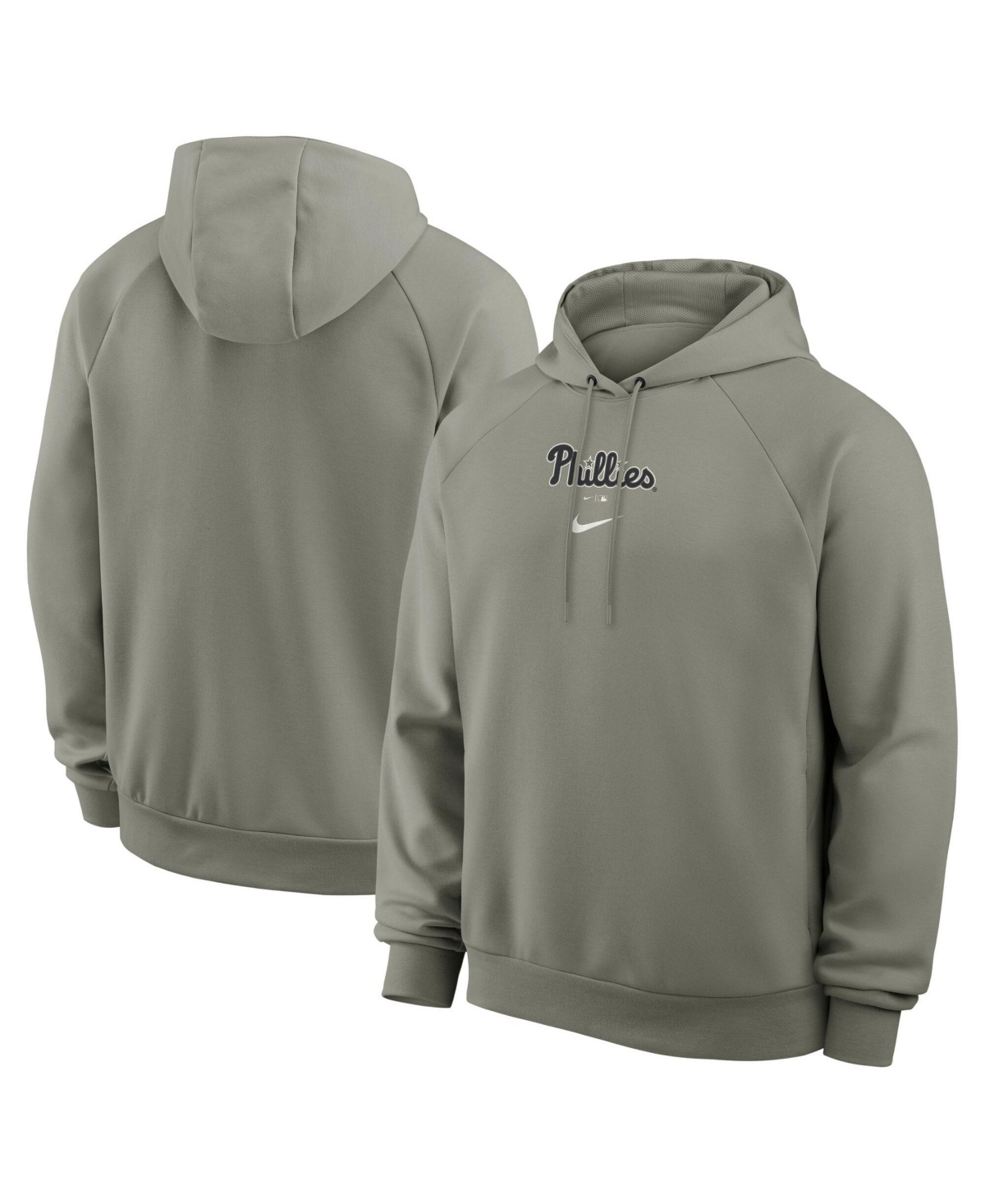 Nike Men's Gray Philadelphia Phillies Statement Primary Raglan Dri-fit Hoodie