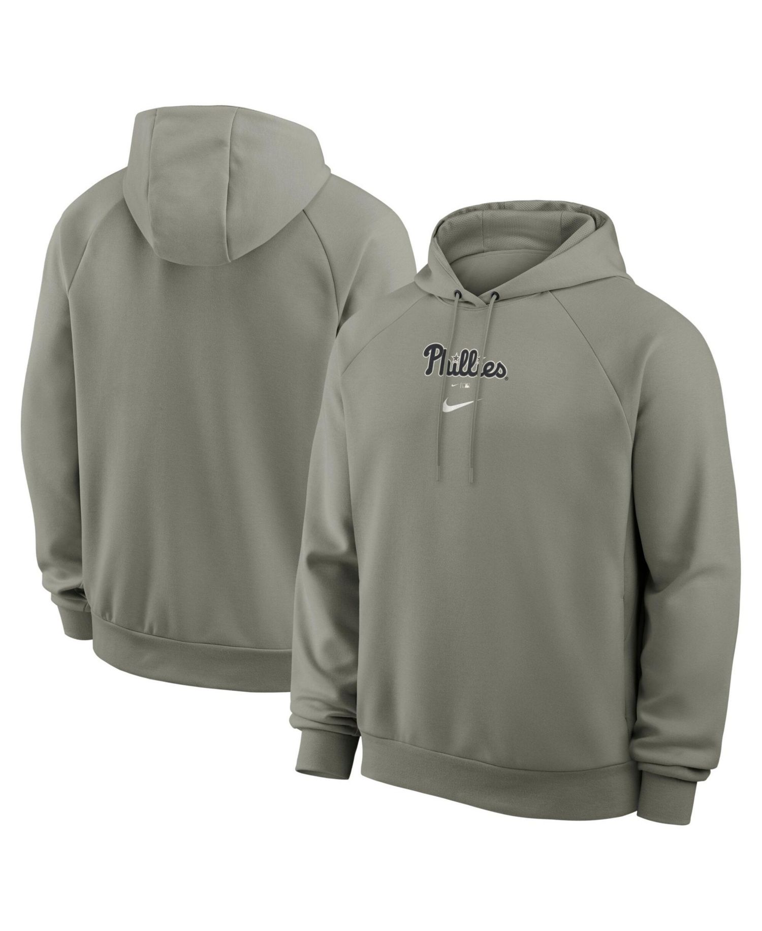 Men's Gray Philadelphia Phillies Statement Primary Raglan Dri-FIT Hoodie