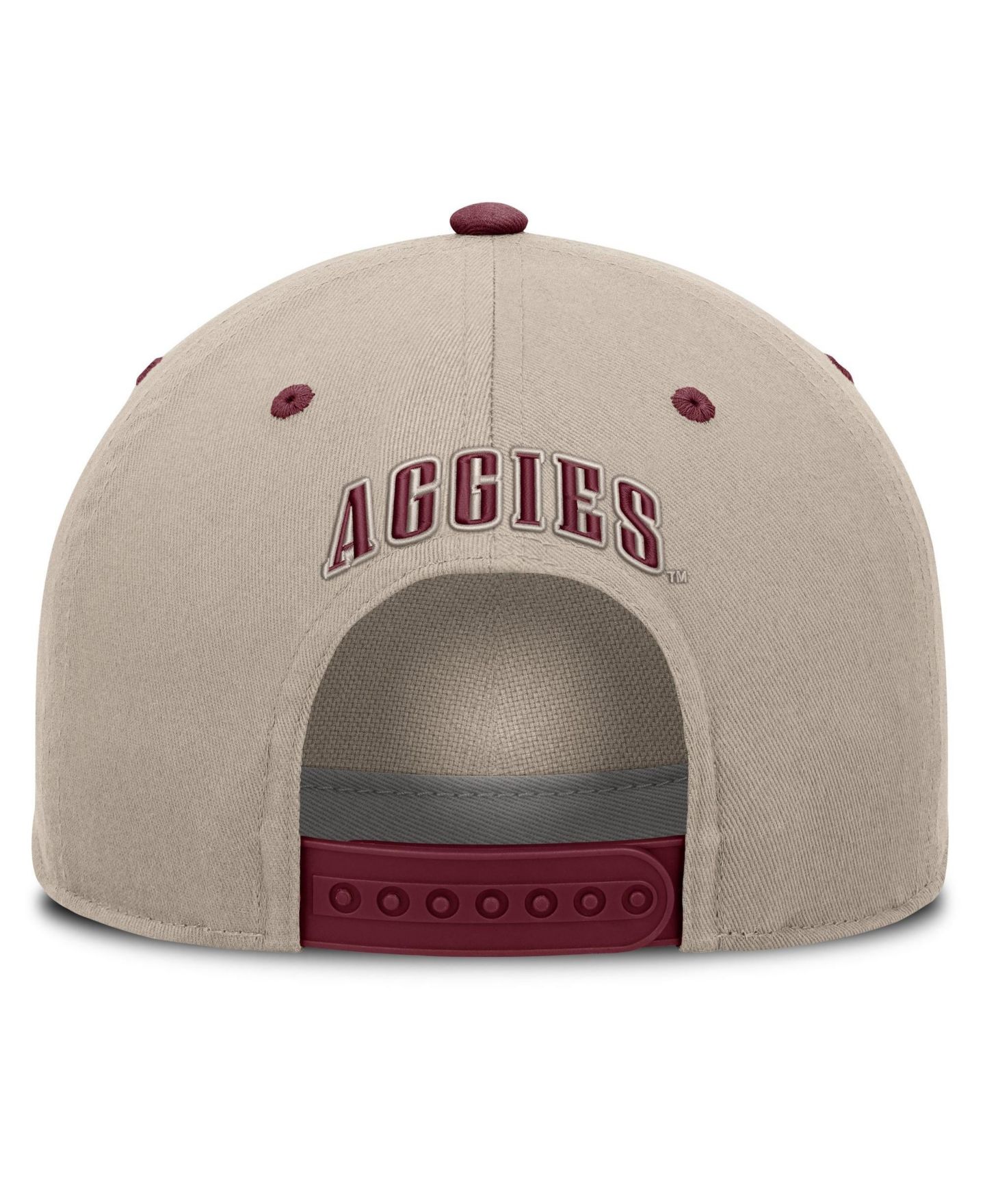 Мужская кепка Fanatics Stone/Maroon Texas A&M Aggies Veteran Two-Tone Adjustable Hat — фото 2