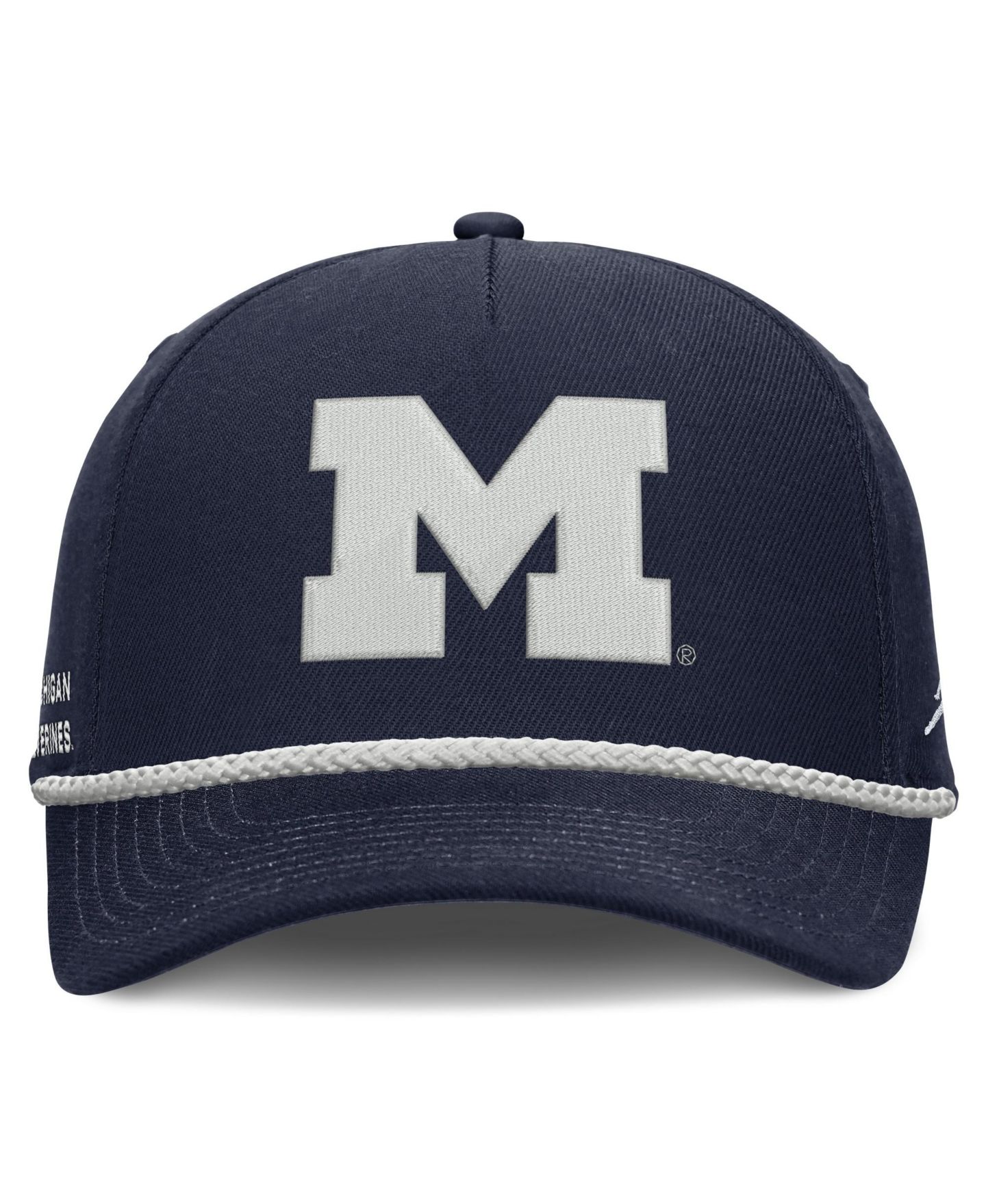 Кепка Jordan Navy Michigan Wolverines Rope Rise Adjustable Hat — фото 3