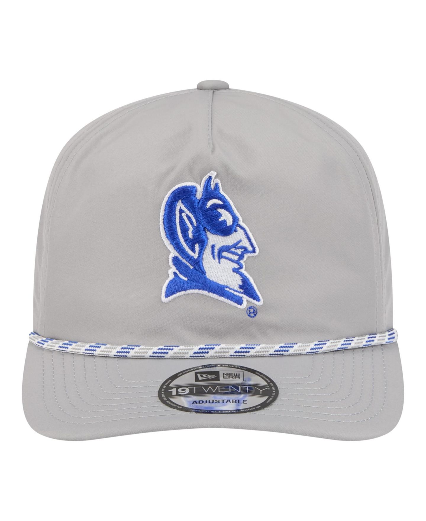 Мужская кепка New Era Gray Duke Blue Devils 19TWENTY Adjustable Hat — фото 3