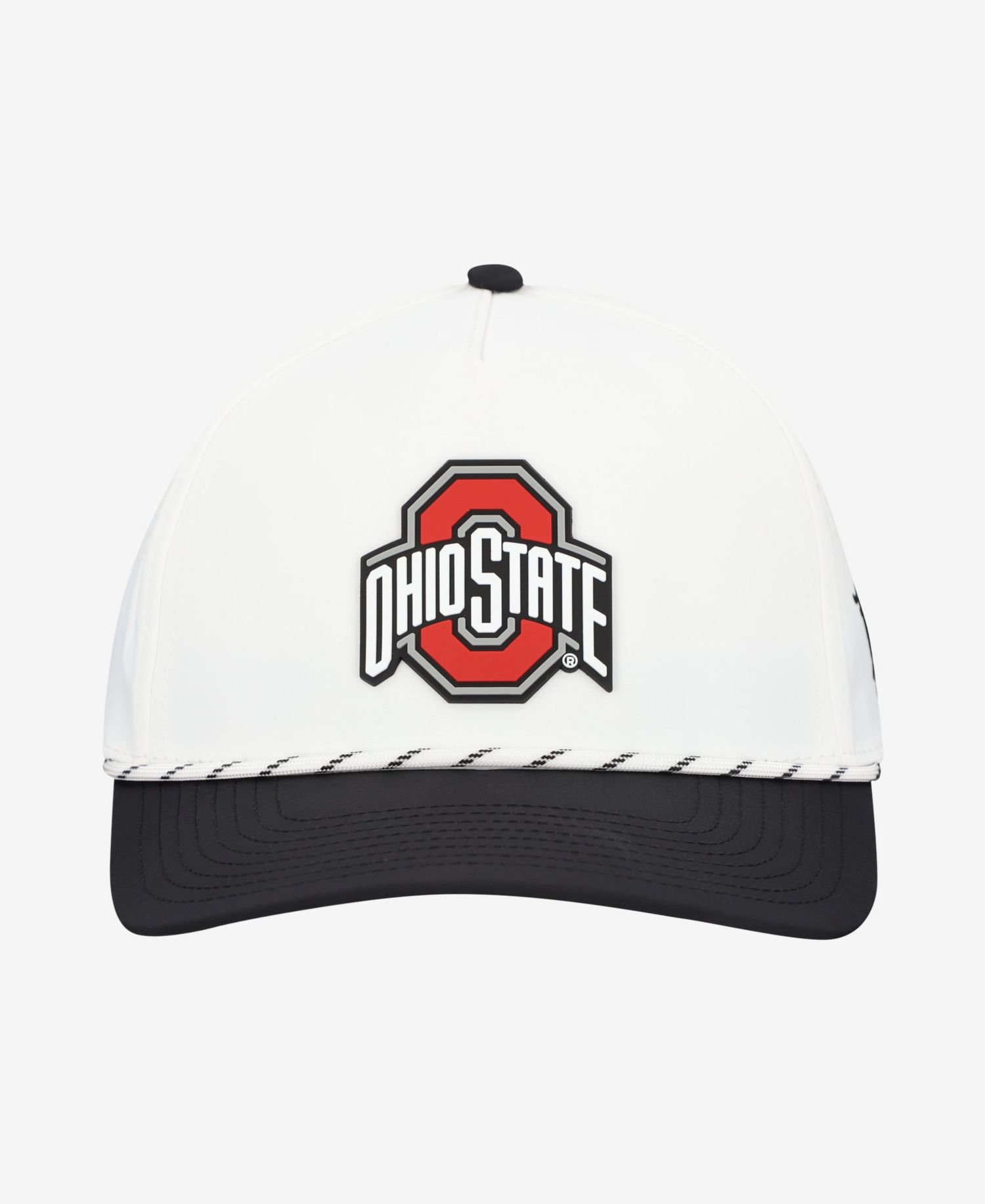Men's White/Black Ohio State Buckeyes Classic Adjustable Rope Hat