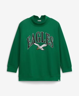 Women's '47 Kelly Green Philadelphia Eagles Plus Size Vantage Mock Neck Pullover