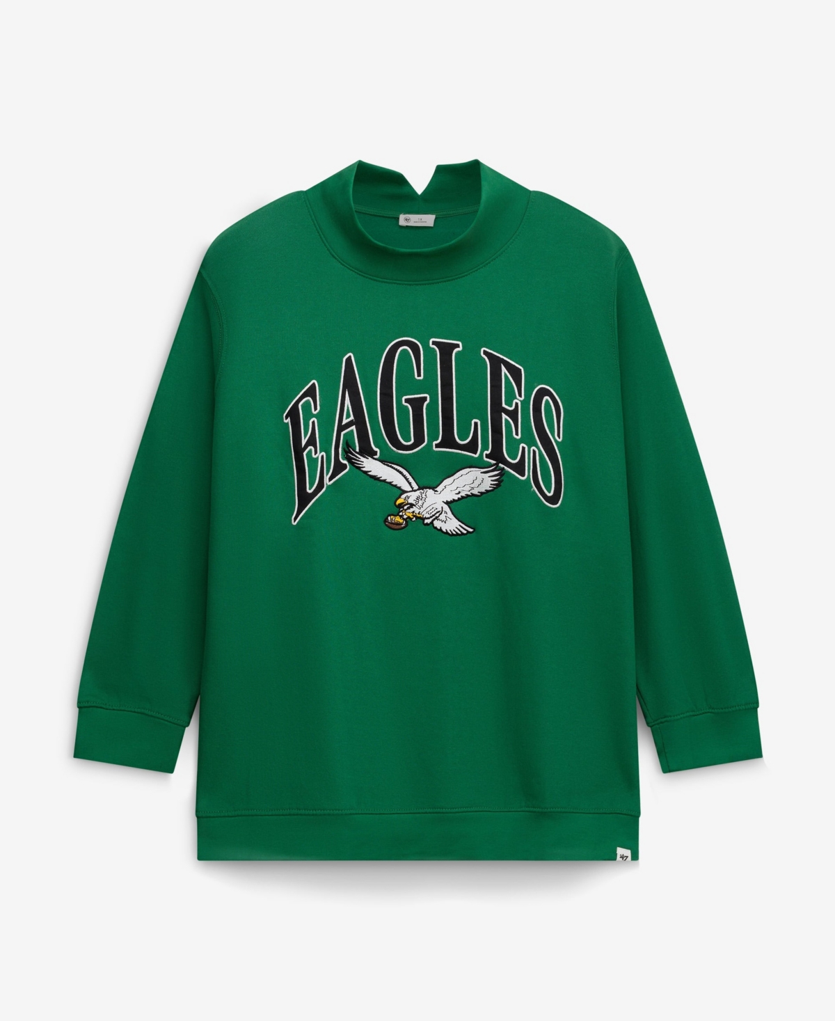'47 Brand Women's Kelly Green Philadelphia Eagles Plus Vantage Mock Neck Pullover