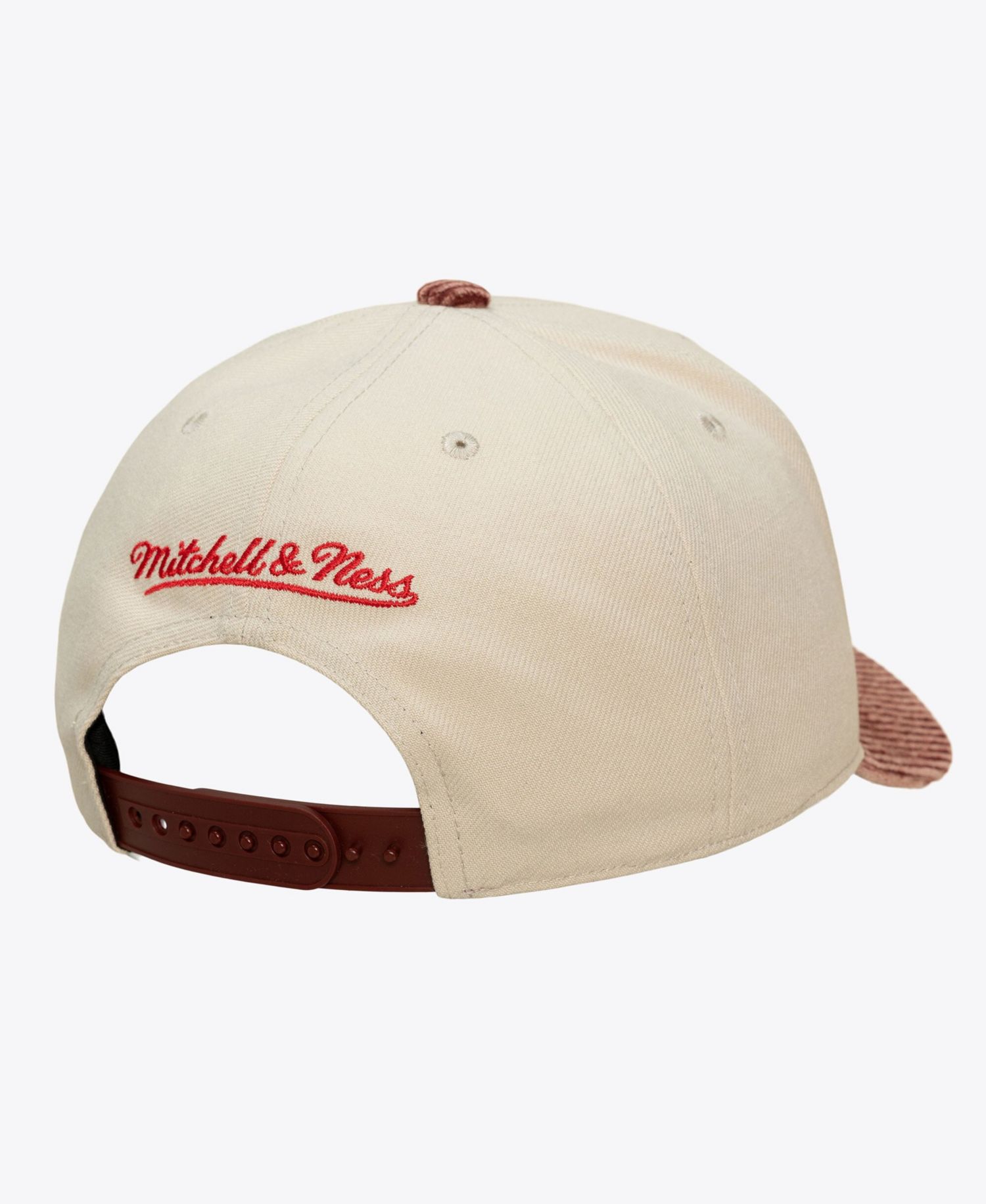 Men's Cream/Red Chicago Bulls Washed Corduroy Pro Crown Snapback Hat