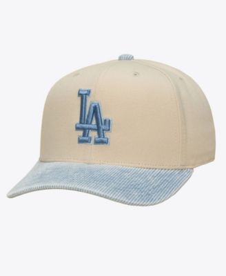 Men's  Cream/Light Blue Los Angeles Dodgers Washed Corduroy Pro Crown Snapback Hat