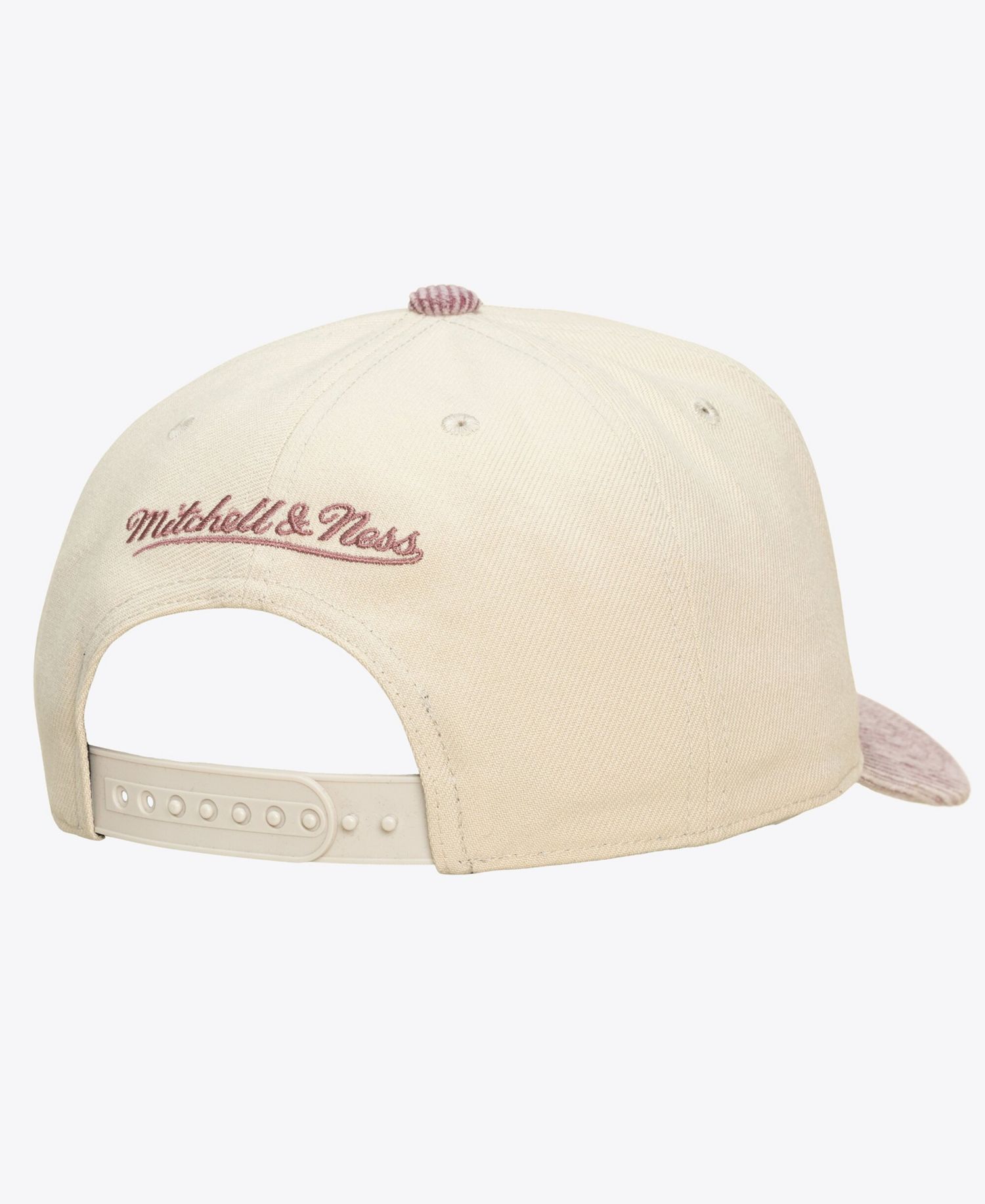 Men's and Women's Cream/Red Miami Heat Faded Pro Snapback Hat