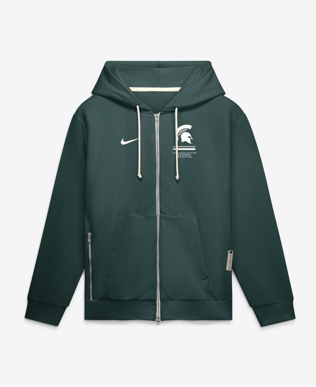 Nike Men's Green Michigan State Spartans 2026 Sideline Standard Issue Dri-fit Full-Zip Hoodie