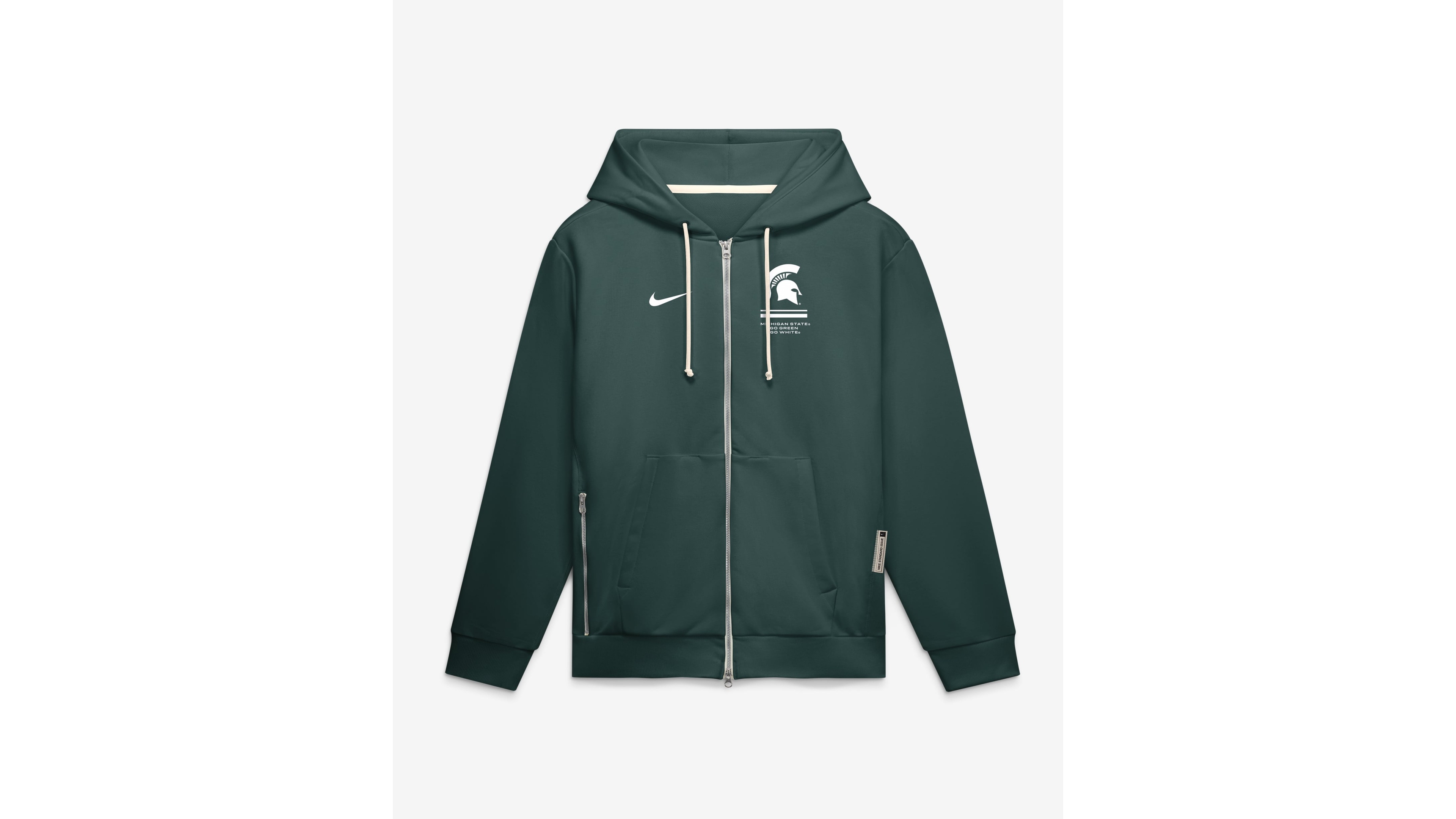 Nike Men's Green Michigan State Spartans 2026 Sideline Standard Issue Dri-fit Full-Zip Hoodie