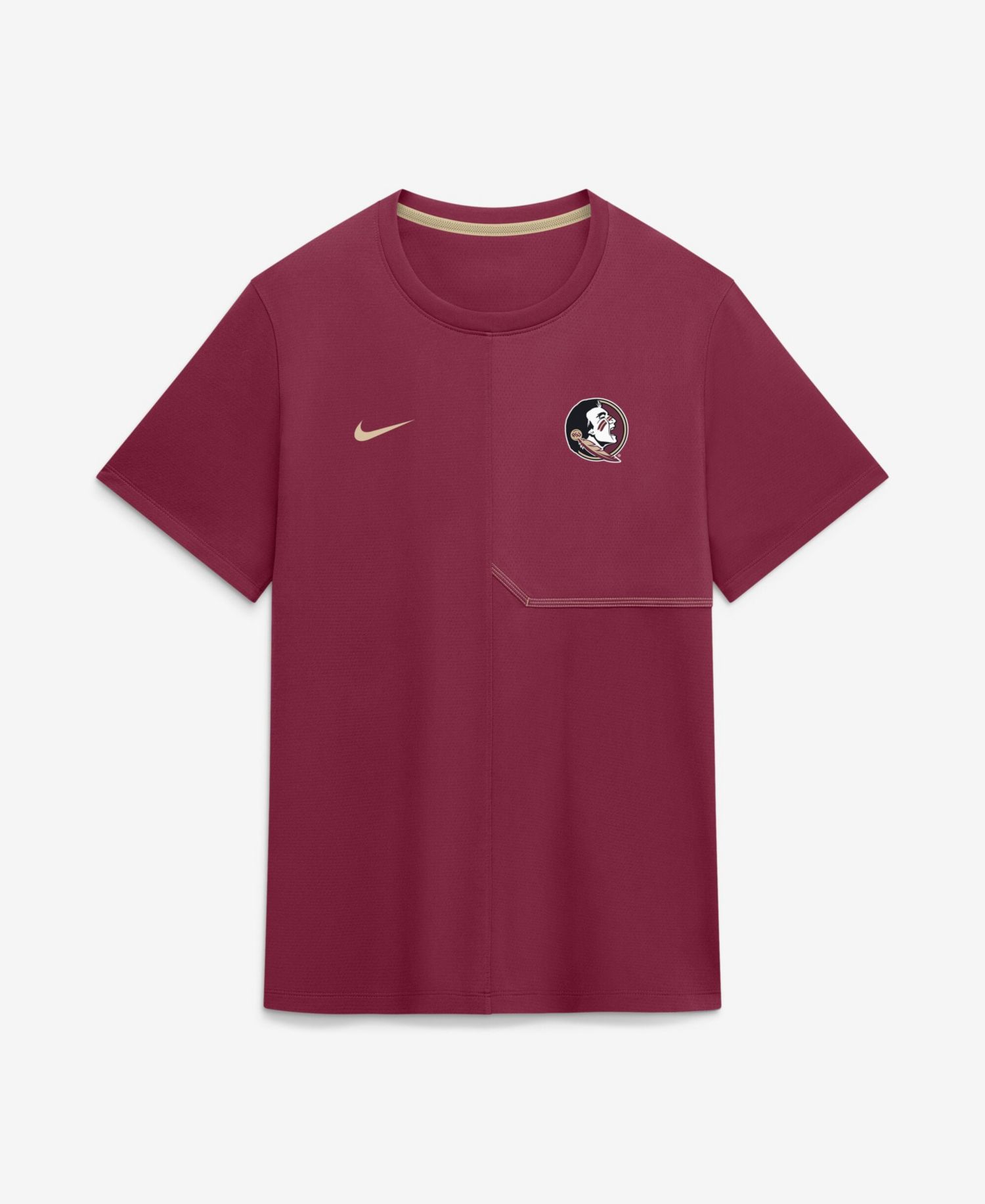 Men's Garnet Florida State Seminoles 2026 Sideline UV Dri-FIT Coaches Shirt