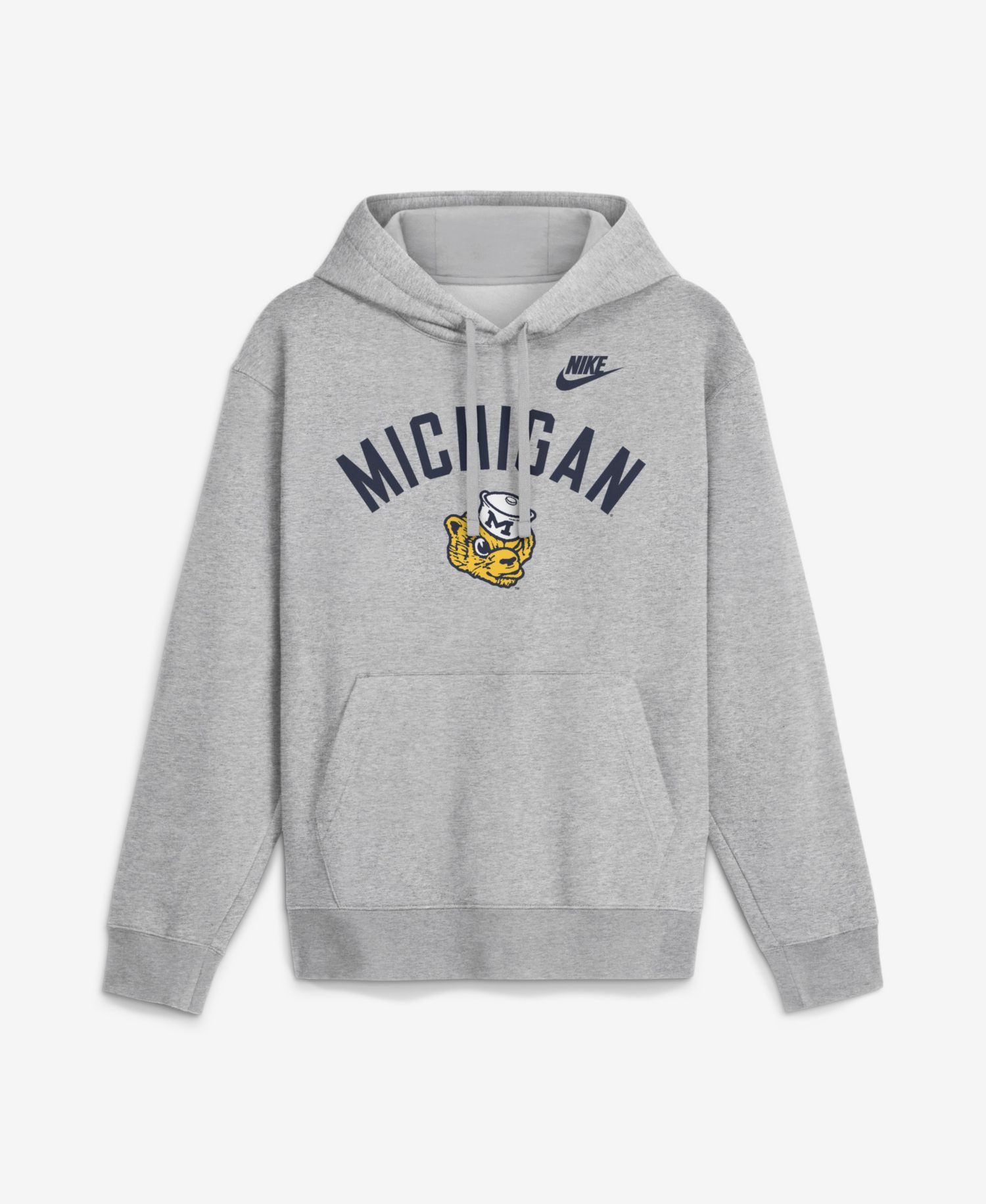 Men's Heather Gray Michigan Wolverines Legacy Arch Club Hoodie